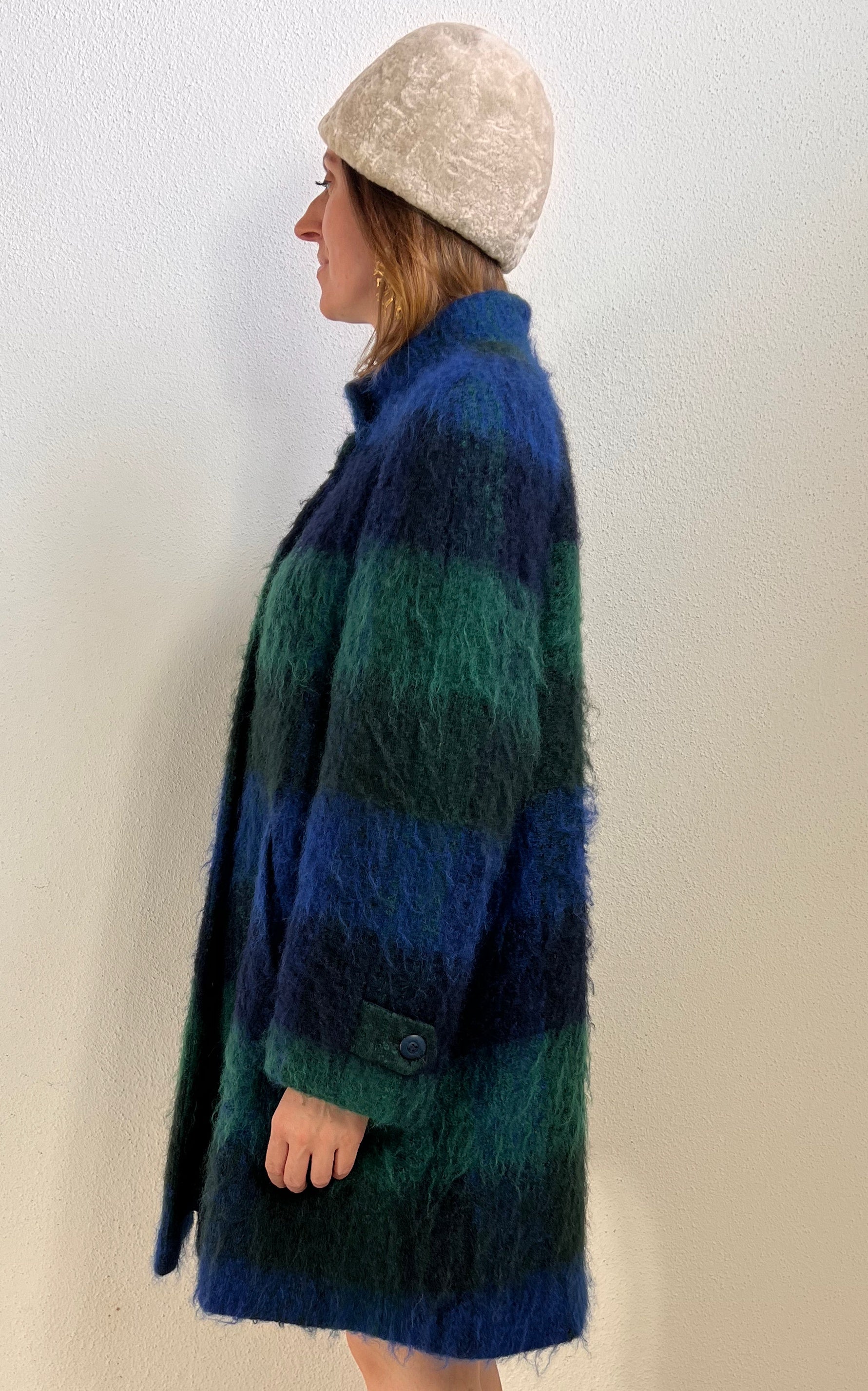 Vintage Mohair Plaid Coat