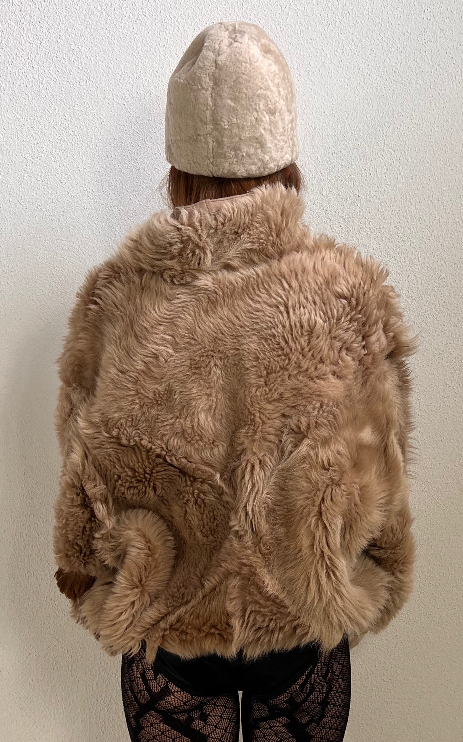 Reworked Curly Lamb Shearling Jacket