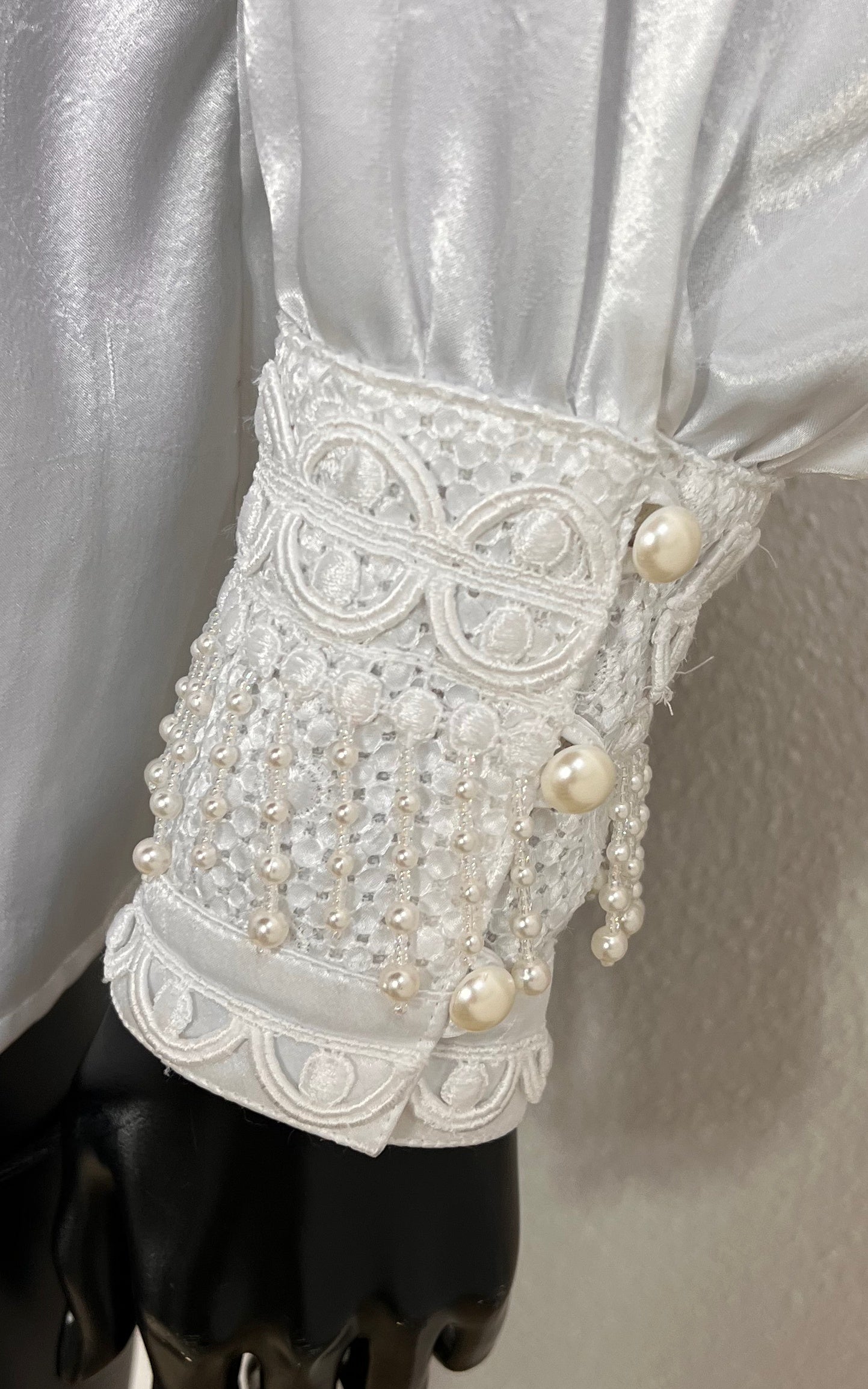 Vintage 80s Cris-Devi Mother of Pearl Blouse