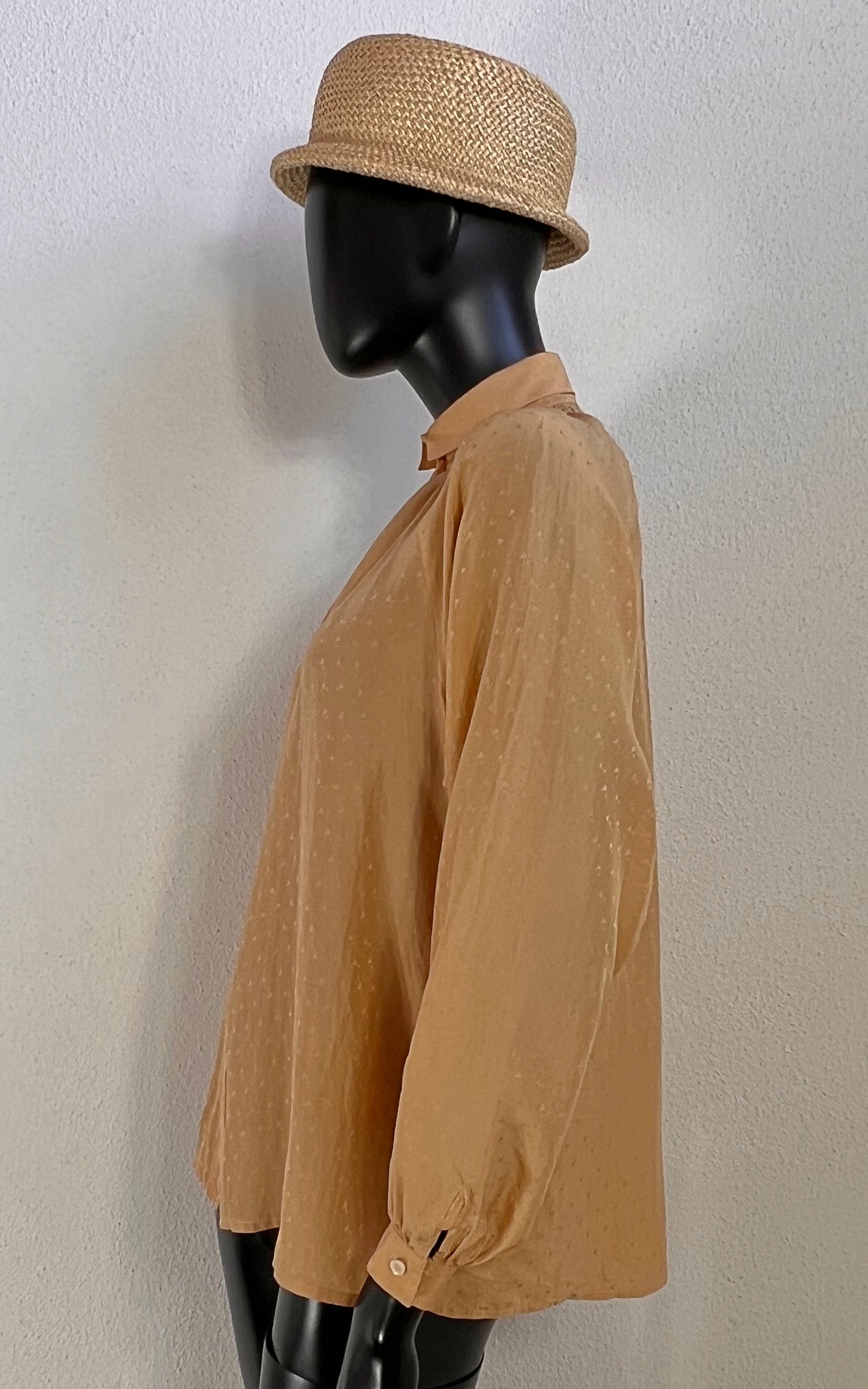 Vintage 70s Blacky Dress Silk Blouse