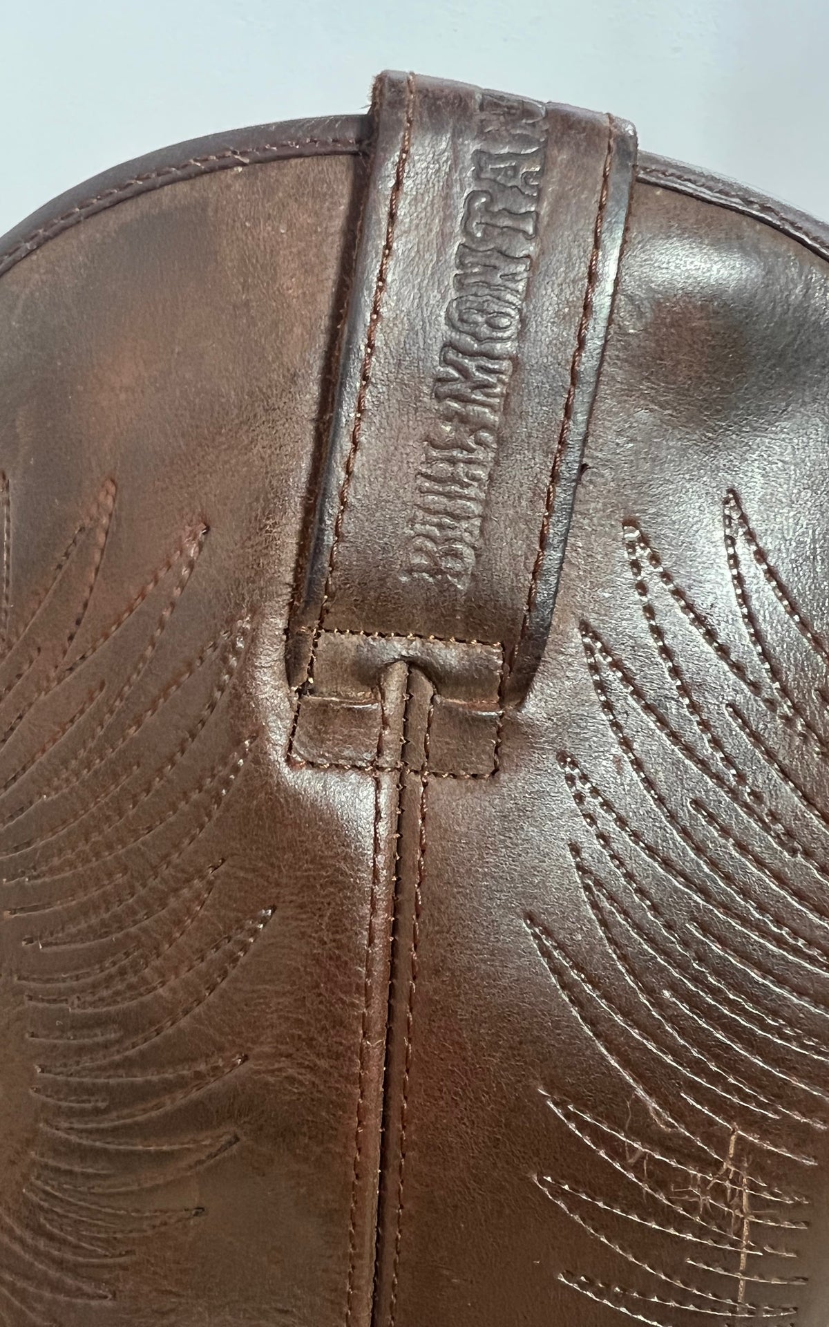 Vintage MENS Bill Montana Brown Leather Cowboy Boots – 43