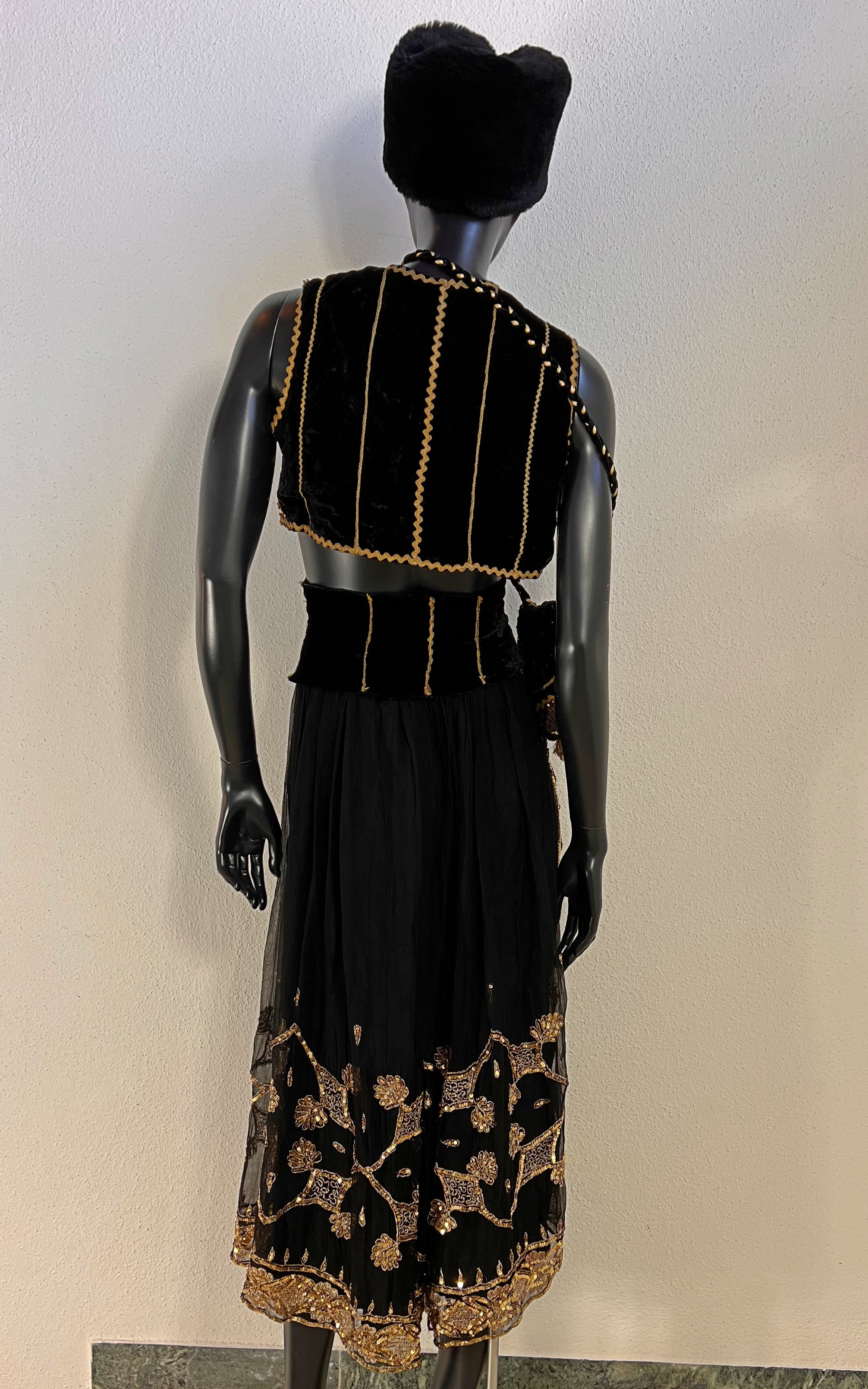 Vintage 70s Silk & Sequins 4 Piece Set