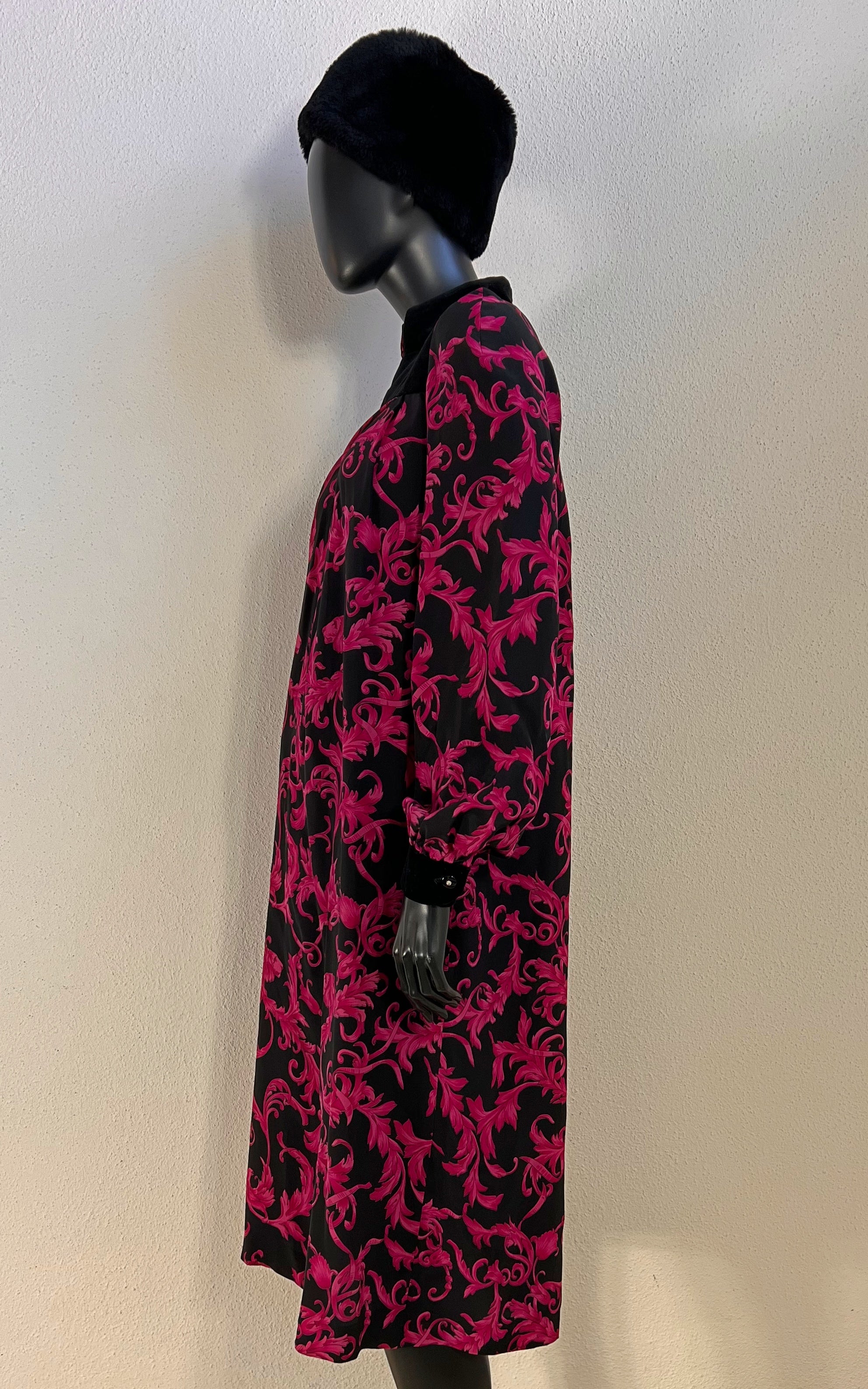 Vintage Silk And Velvet Dress