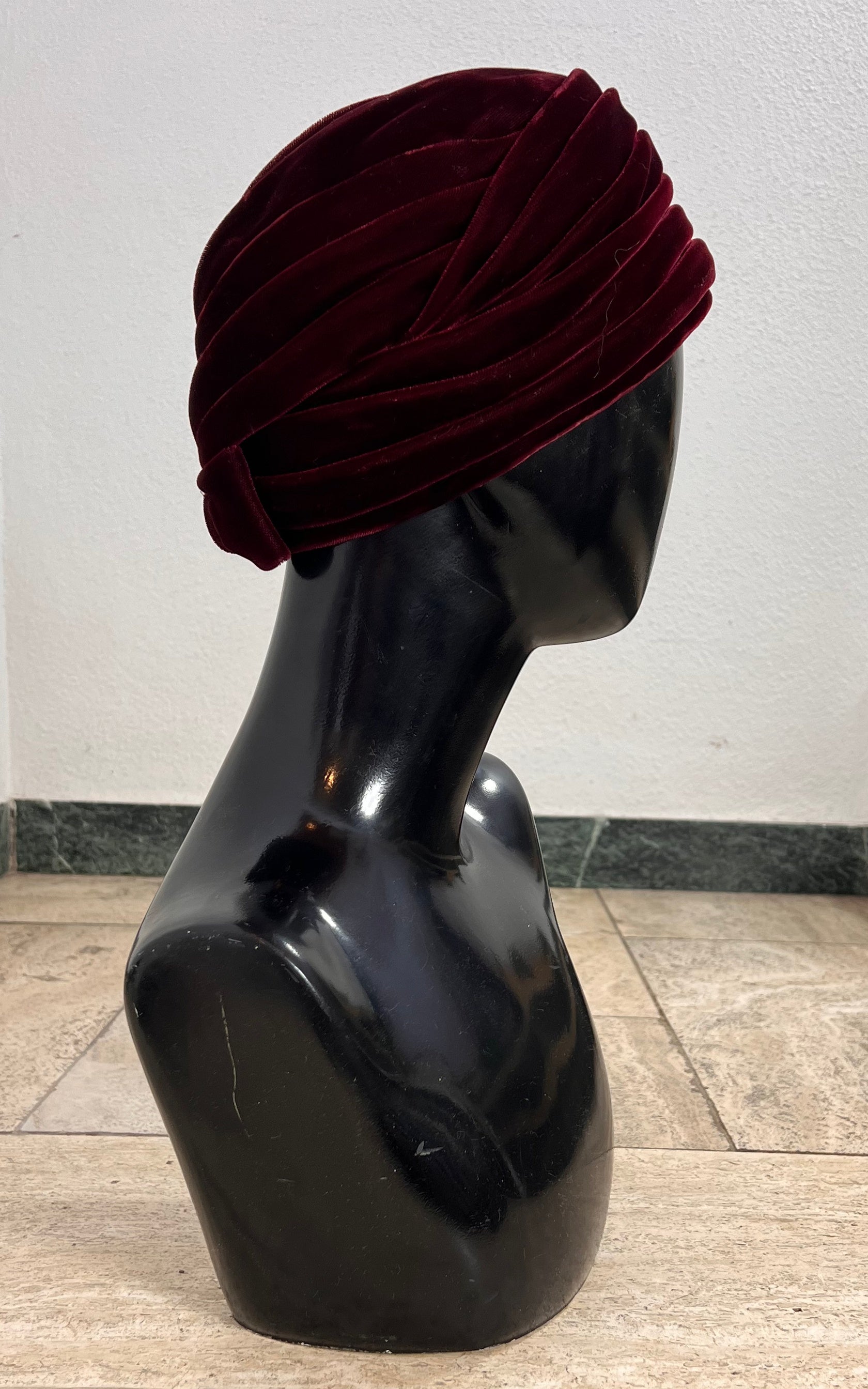 Vintage Velvet Pillbox Hat