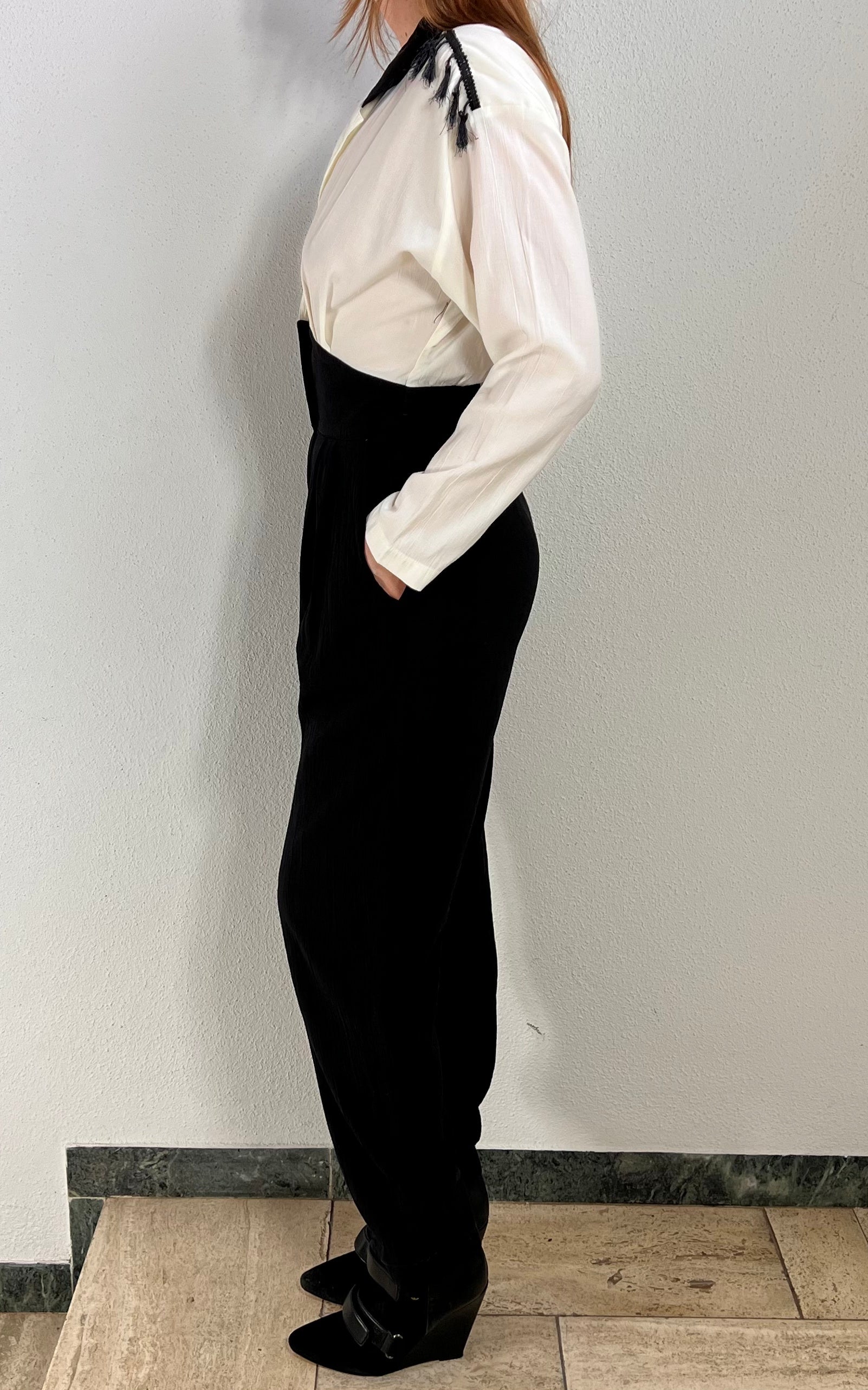 Vintage Tassel Highwaist Jumpsuit