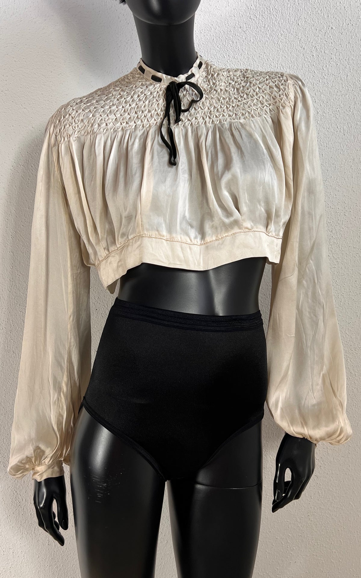 Vintage Reworked Early 20th Century Silk Blouse