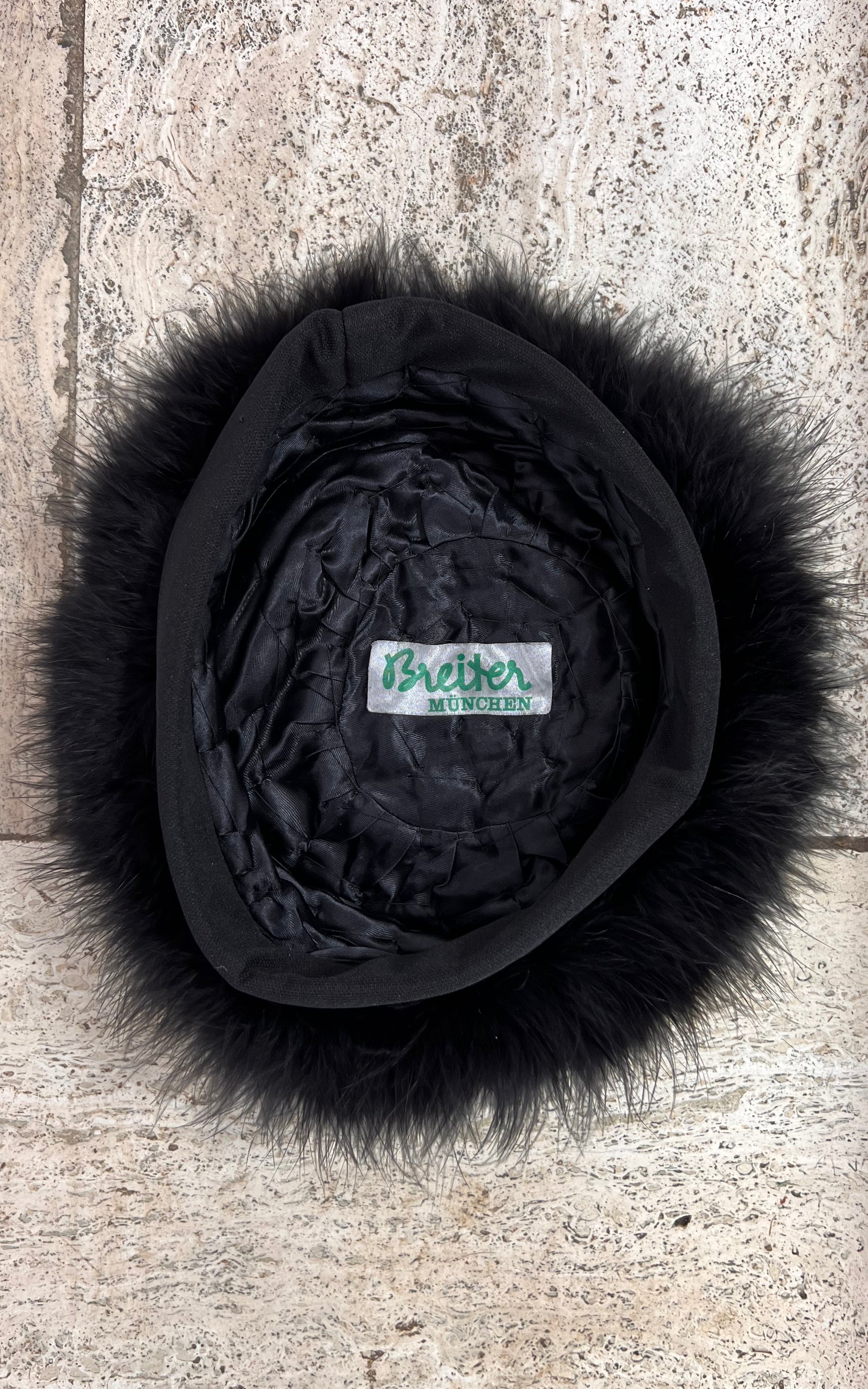 Vintage Marabou Feather Pillbox Hat