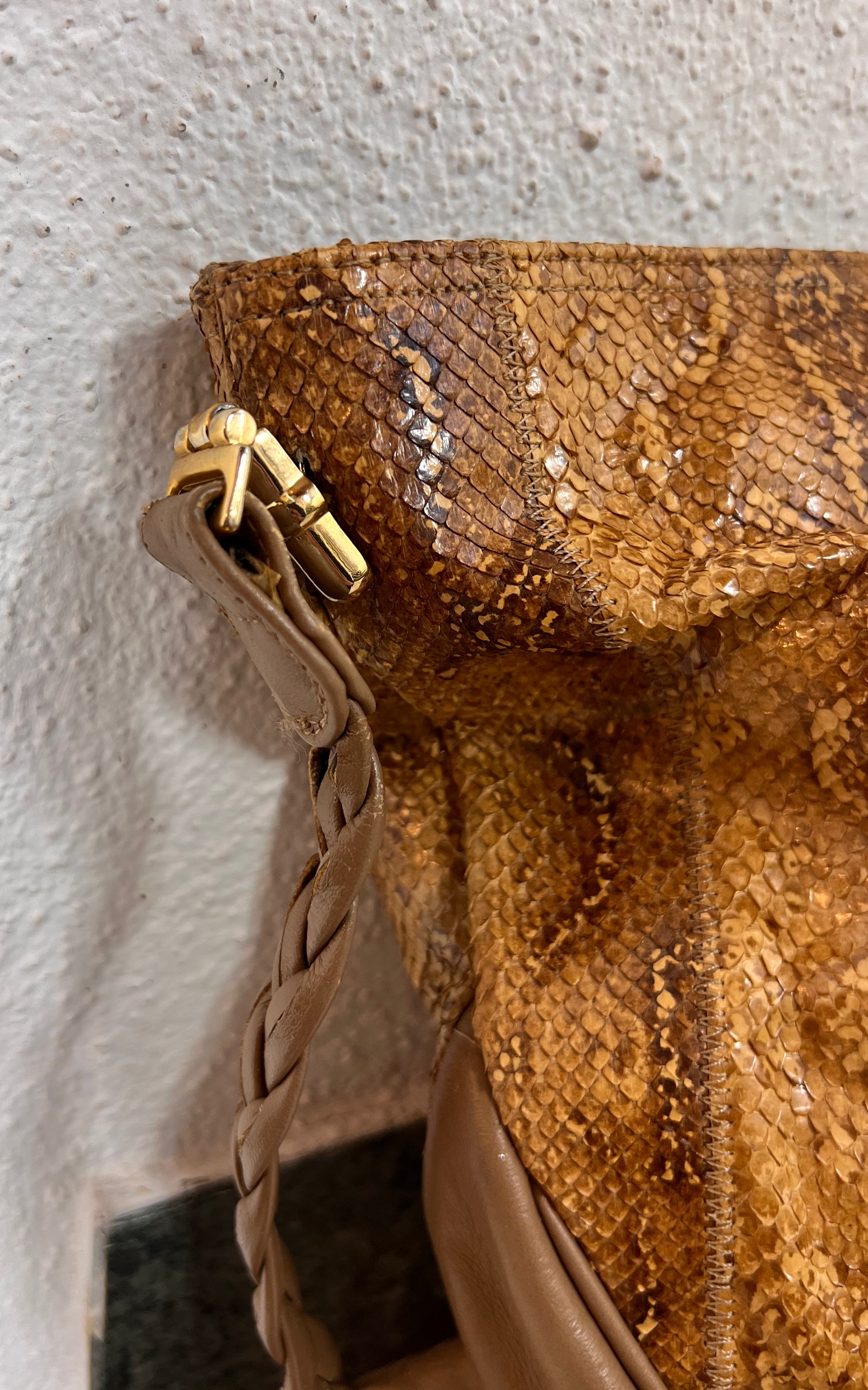 Vintage Pallizio Snakeskin Big Hobo Bag