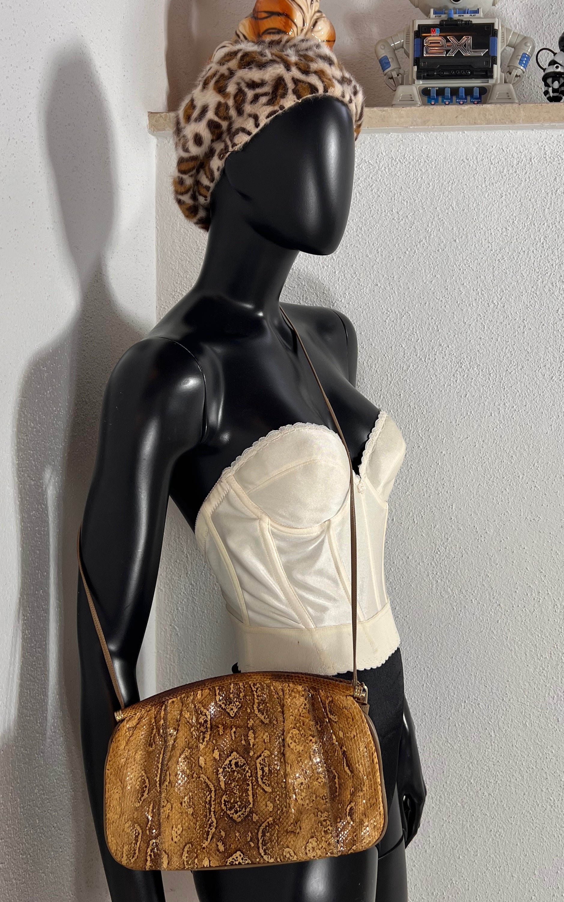 Vintage Pallizio Cross Body Snakeskin Bag