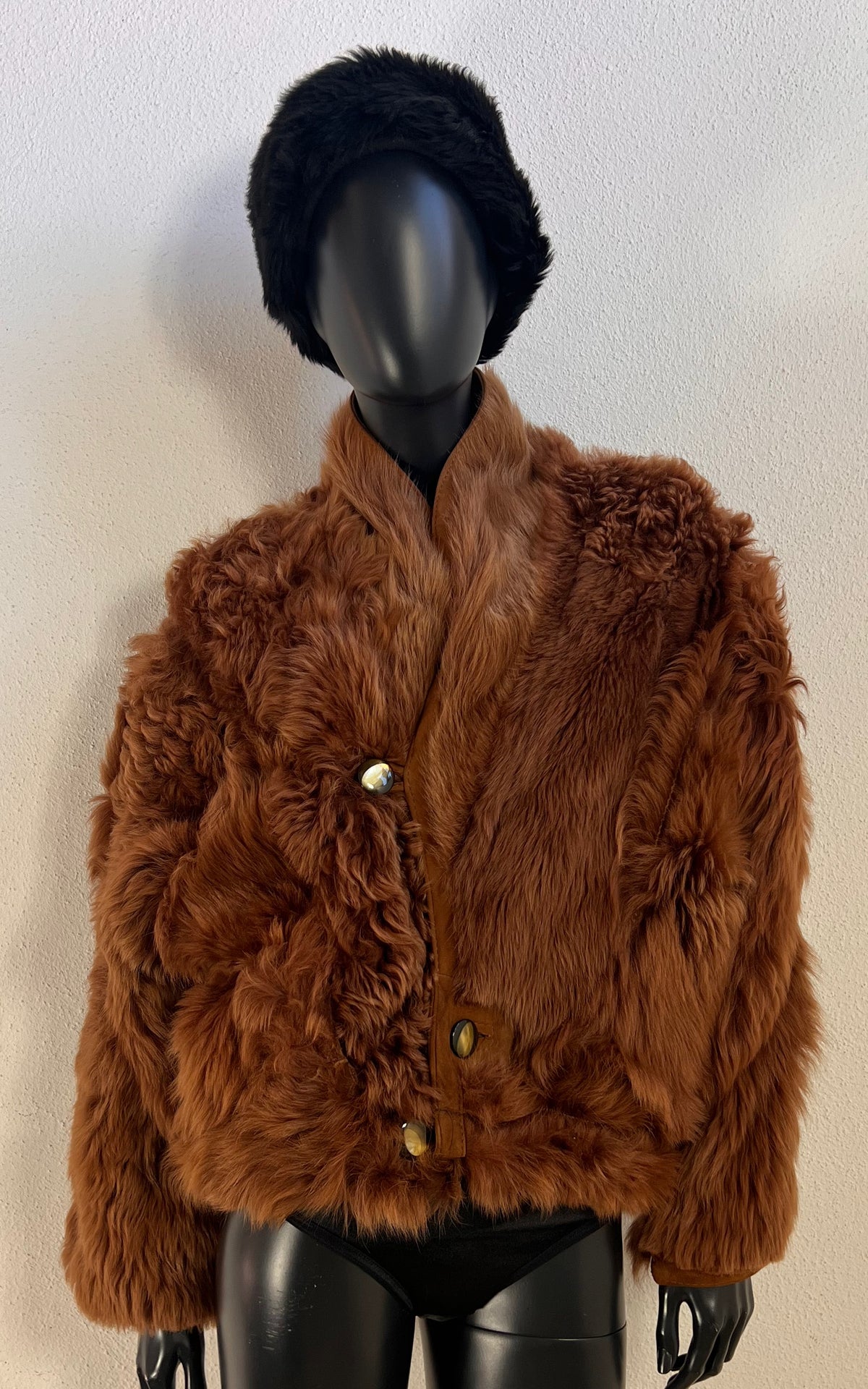 Reworked Curly Lamb Shearling Jacket