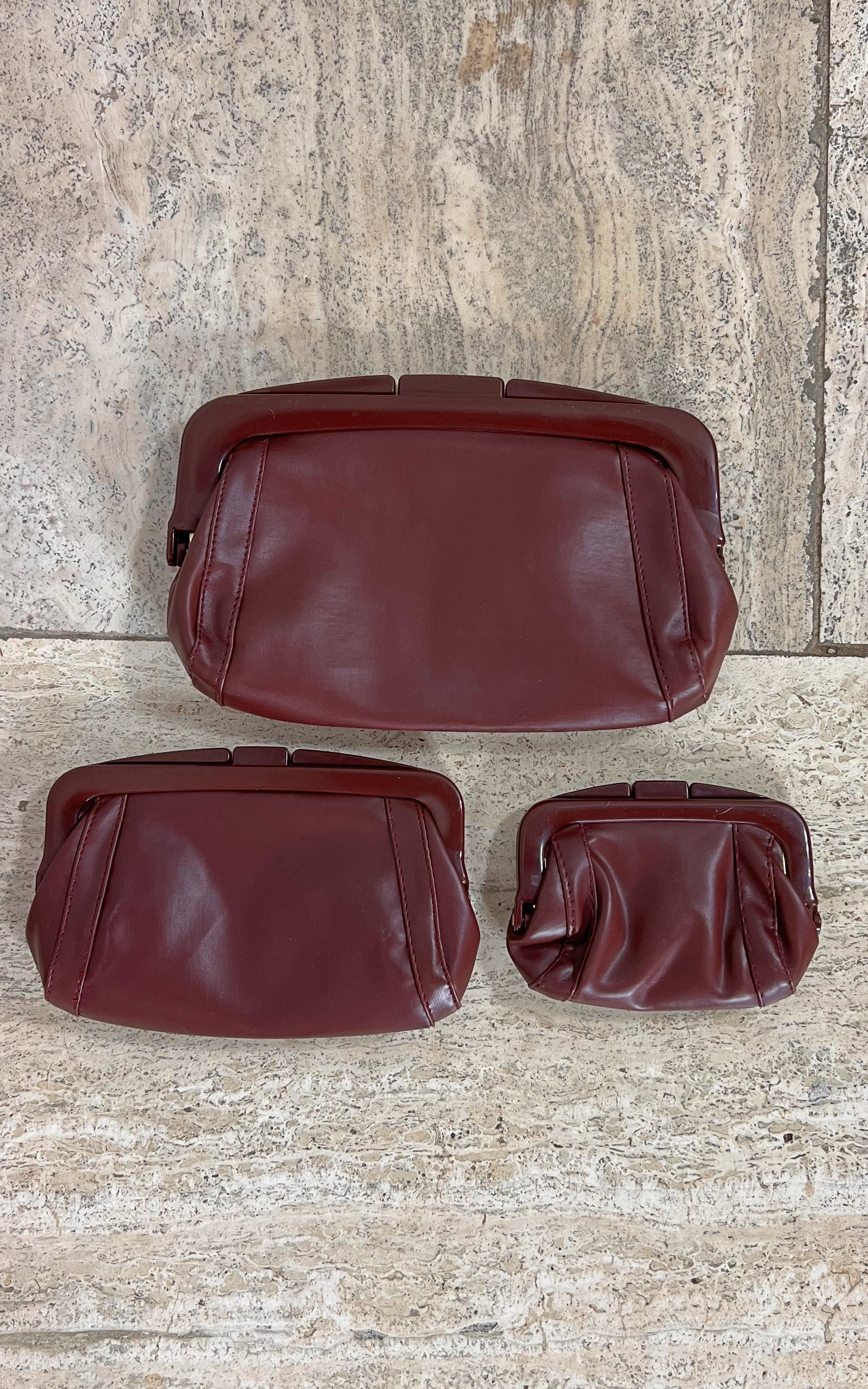 Vintage 70s Charlies Pouch Bag Set