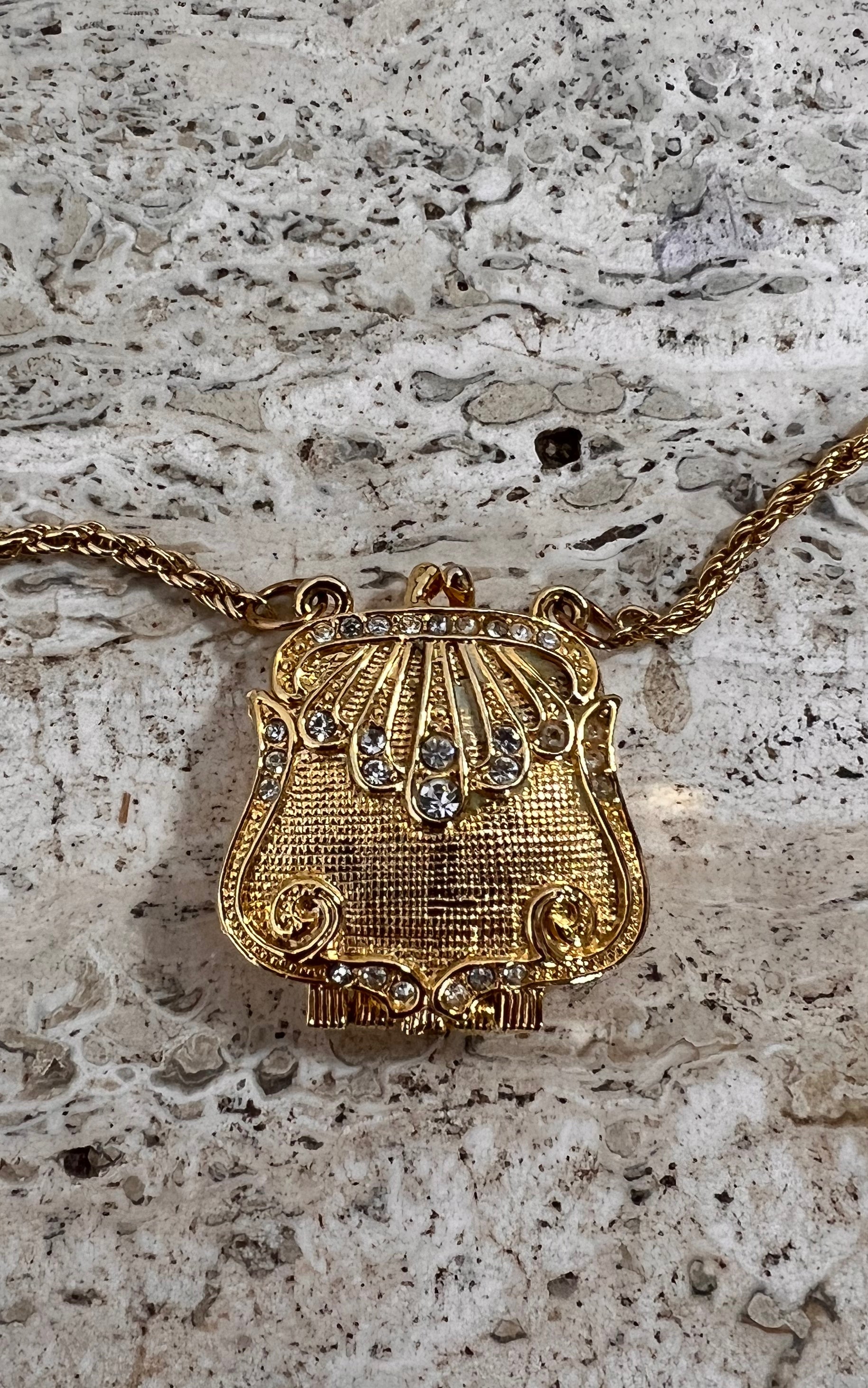 Vintage Medallion Bag Necklace