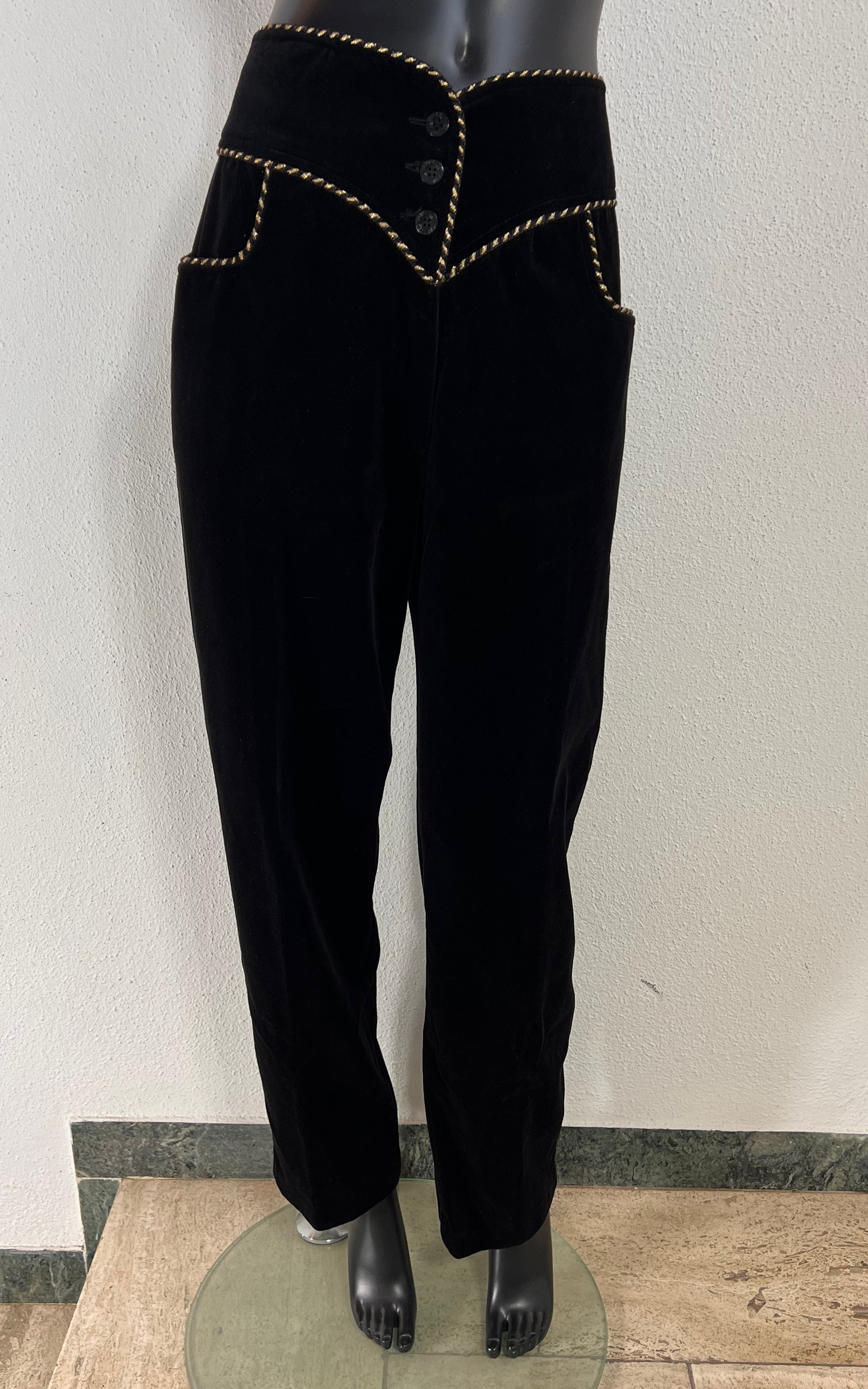 Vintage Yves Saint Laurent Co Wear Velvet Pants 44