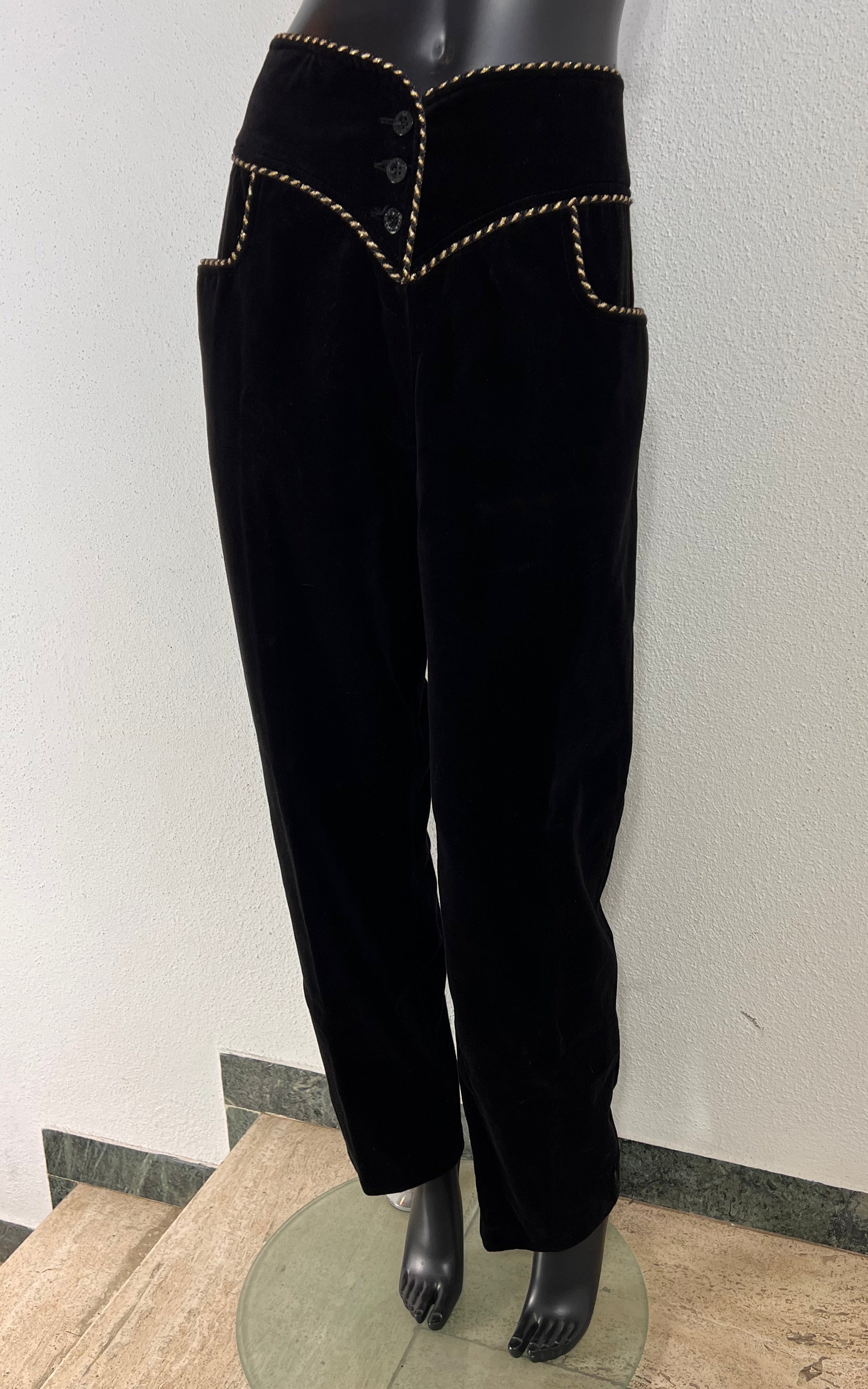 Vintage Yves Saint Laurent Co Wear Velvet Pants 42