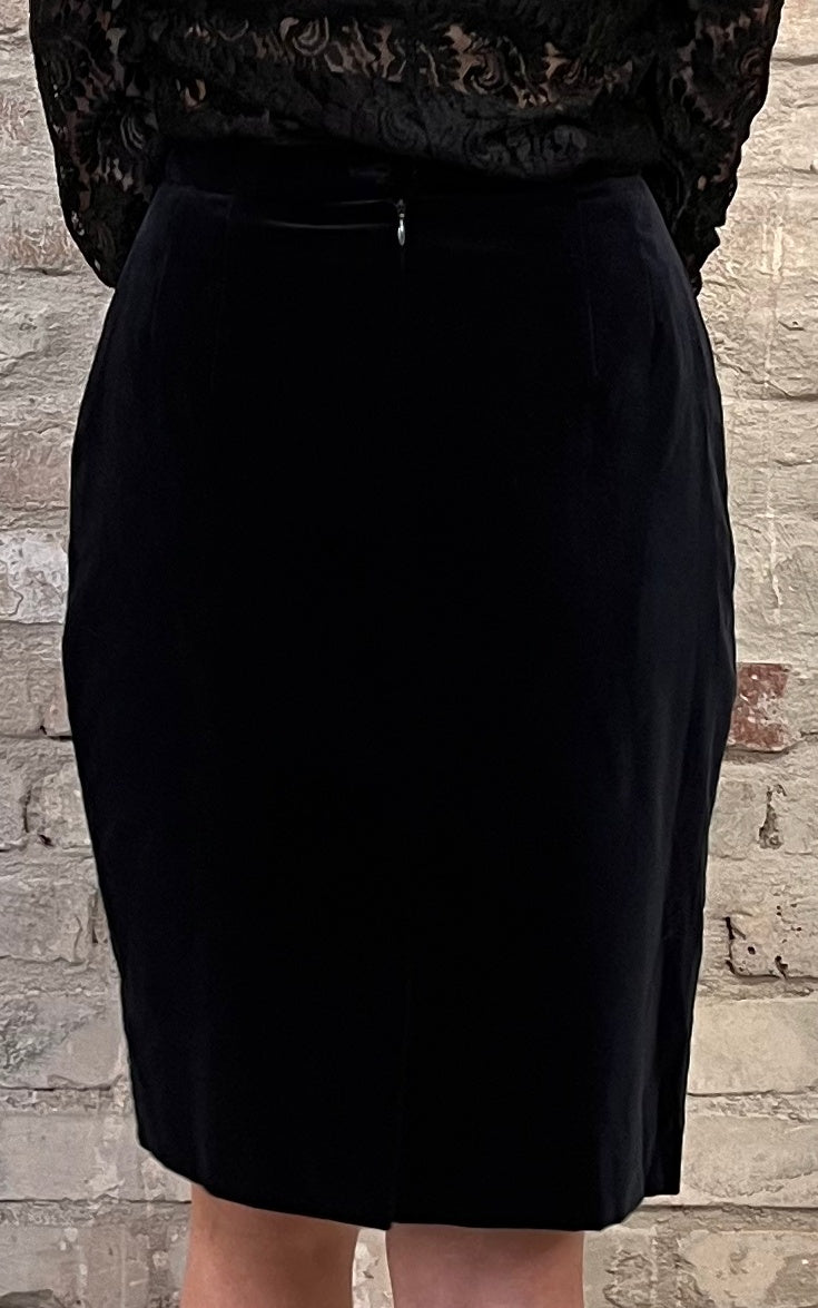 Vintage Escada Velvet Pencil Skirt