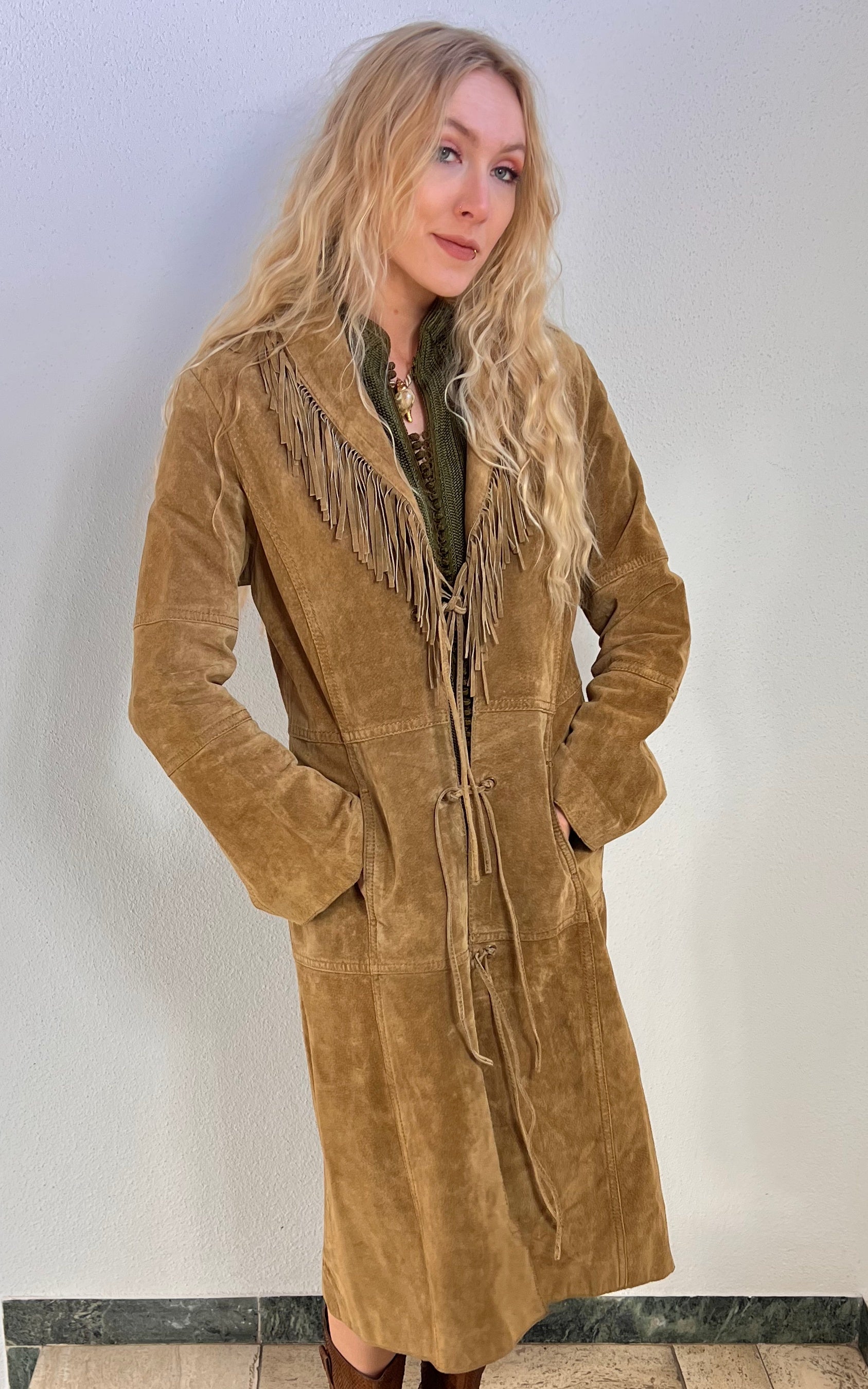 Vintage 90s Morgan de Toi Suede Coat
