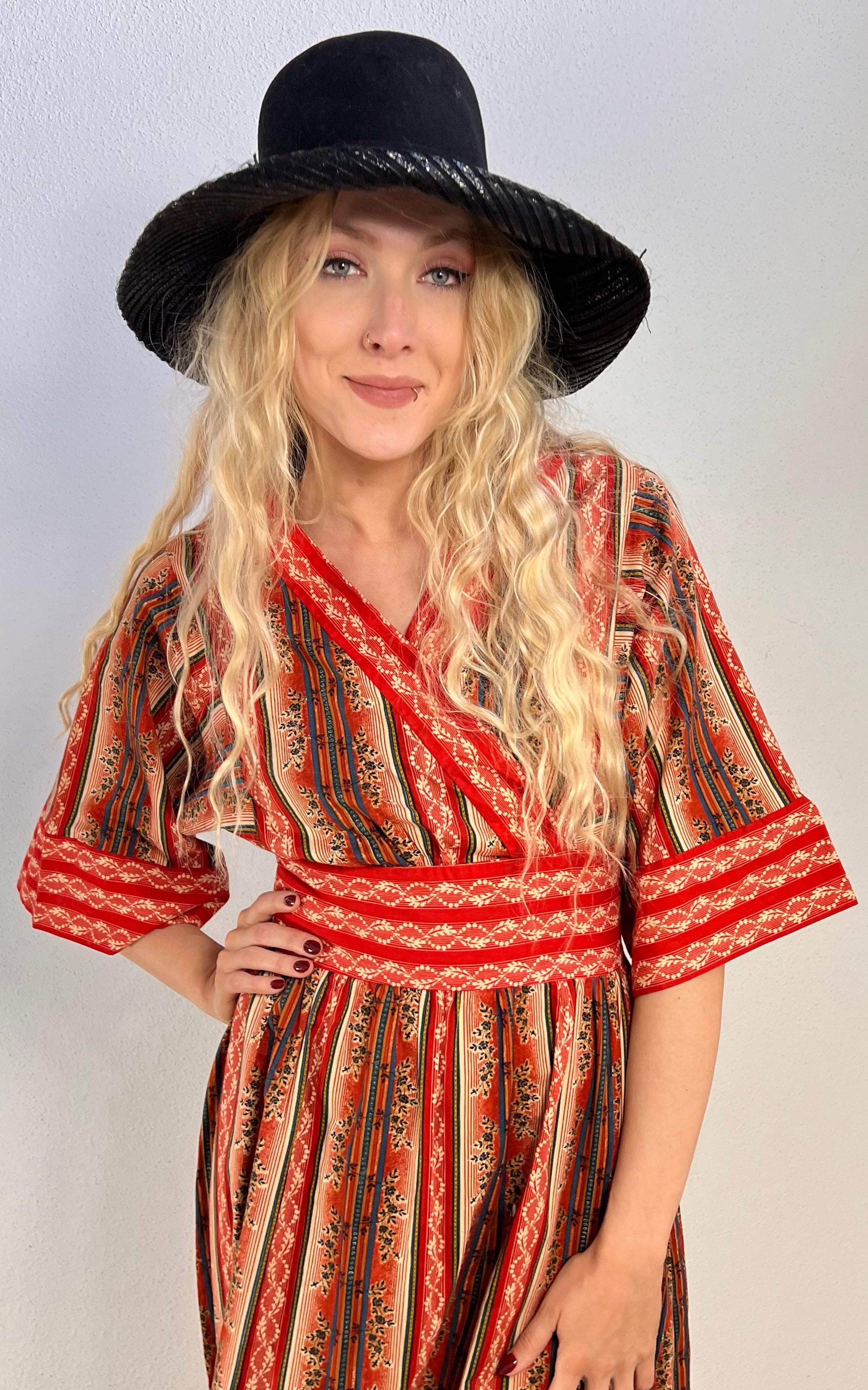 Vintage 70s Swedish Maxi Dress