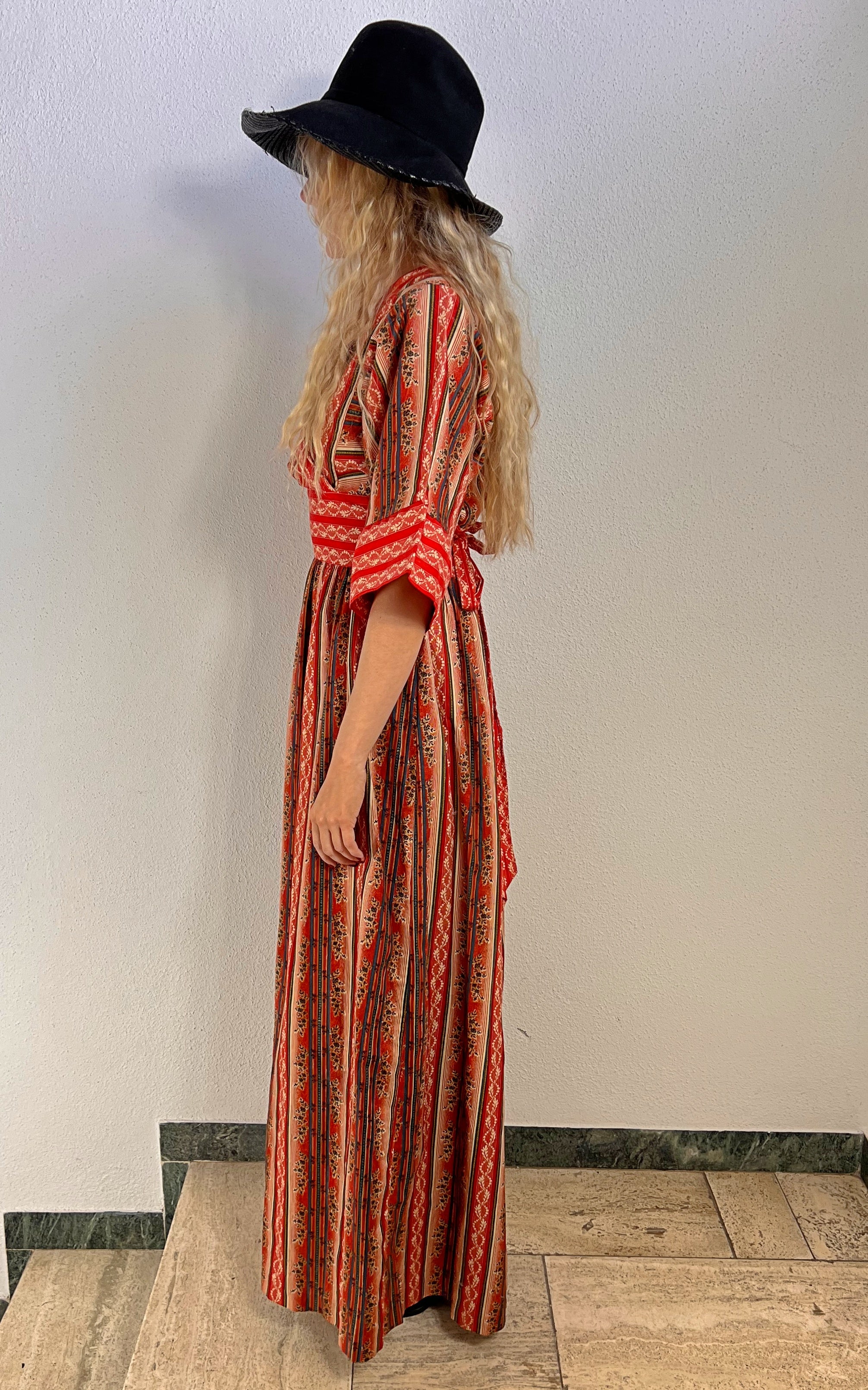 Vintage 70s Swedish Maxi Dress