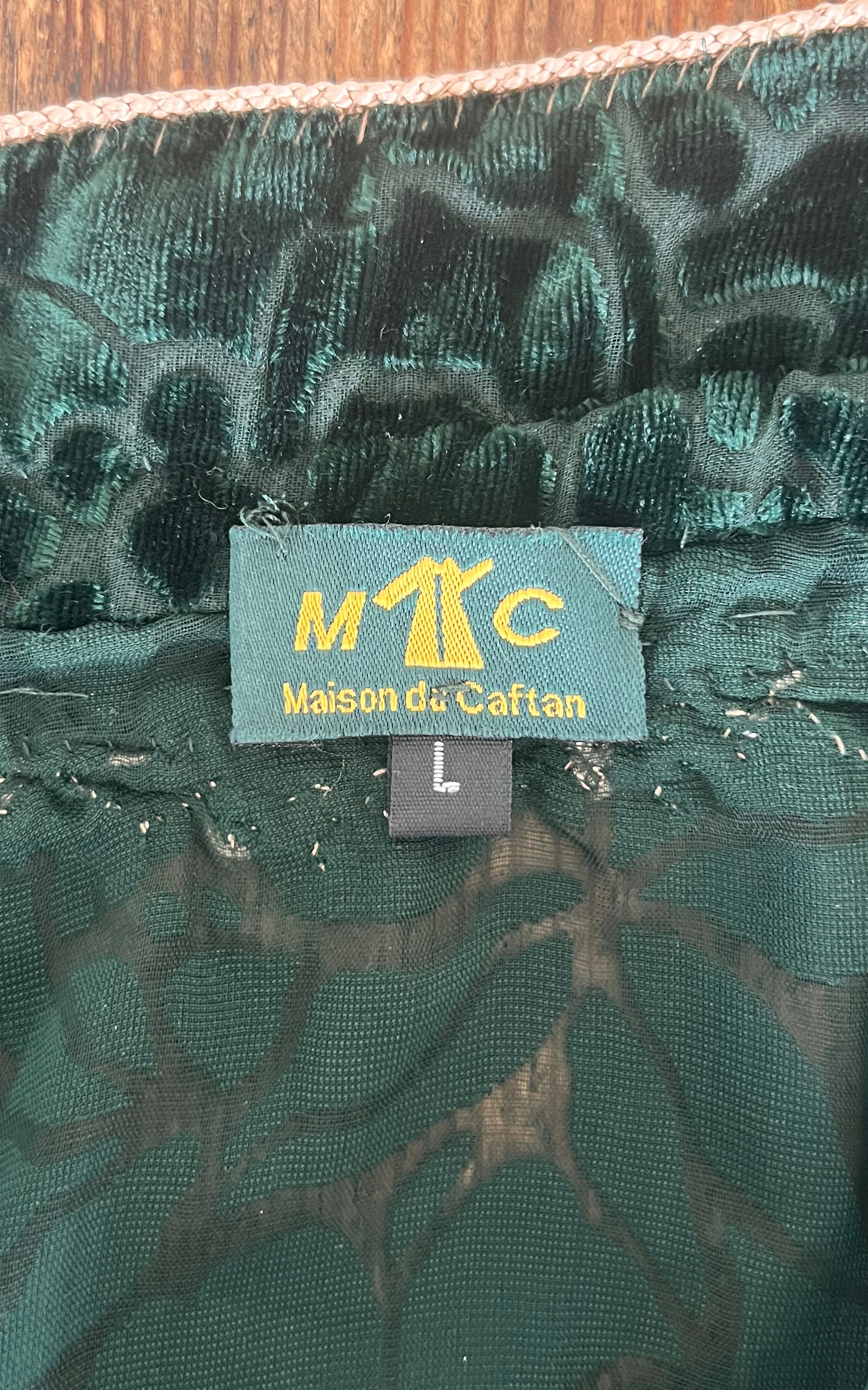 Maison du Caftan Burnout Velvet Shirt