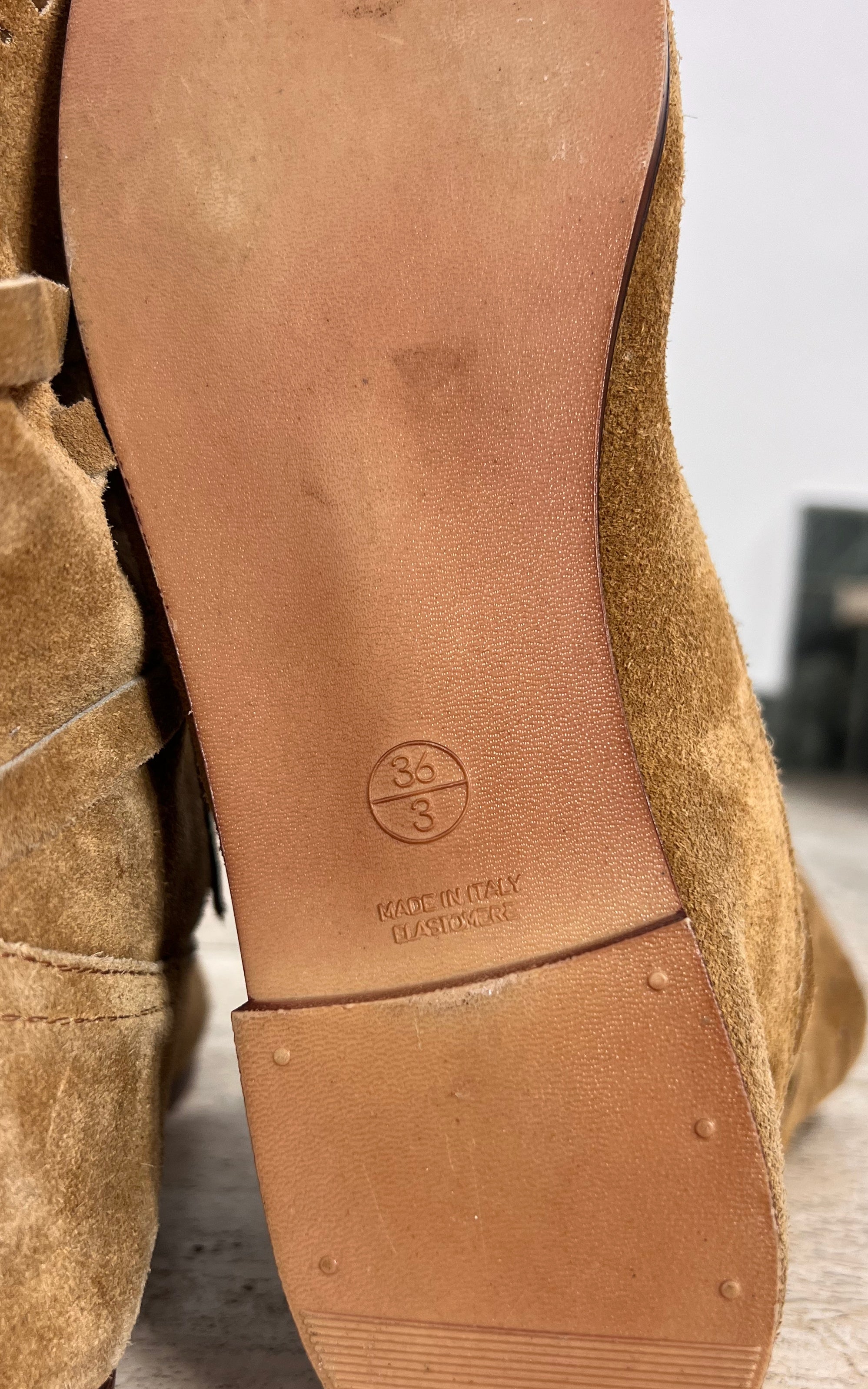 Vintage Suede Boho Slouch Boots 36