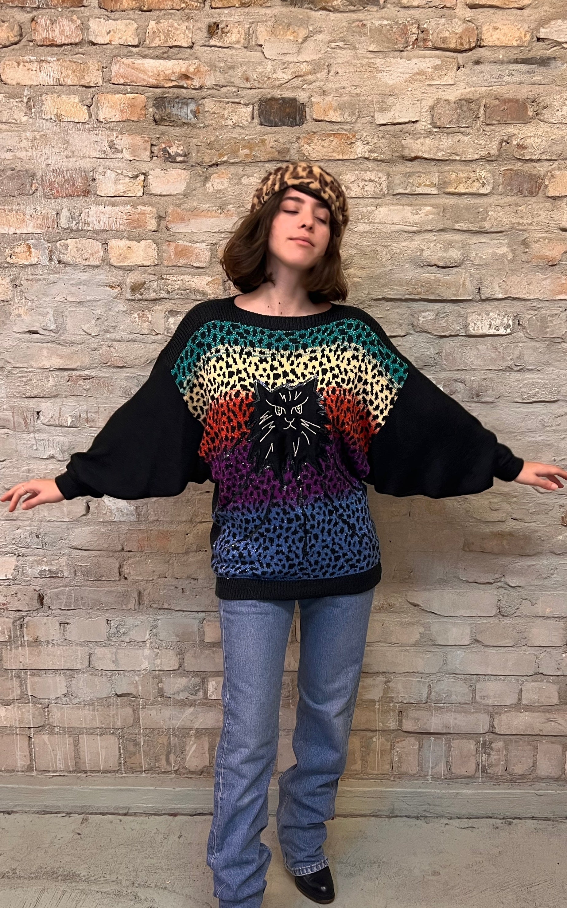 Maglione lavorato a maglia vintage anni '90