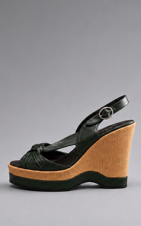 Vintage 70s Sergio Rossi Platform Wedges 38