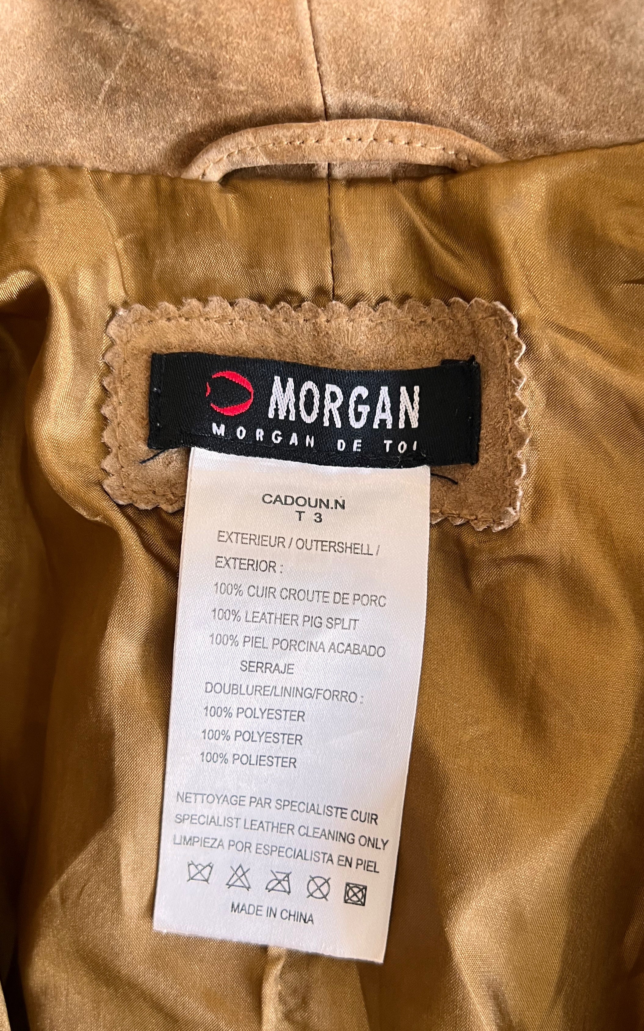 Vintage 90s Morgan de Toi Suede Coat