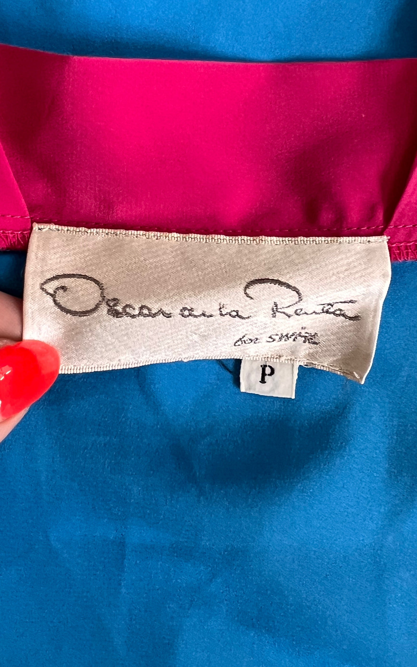 Vintage 70s Oscar de la Renta for Swirl Caftan Dress