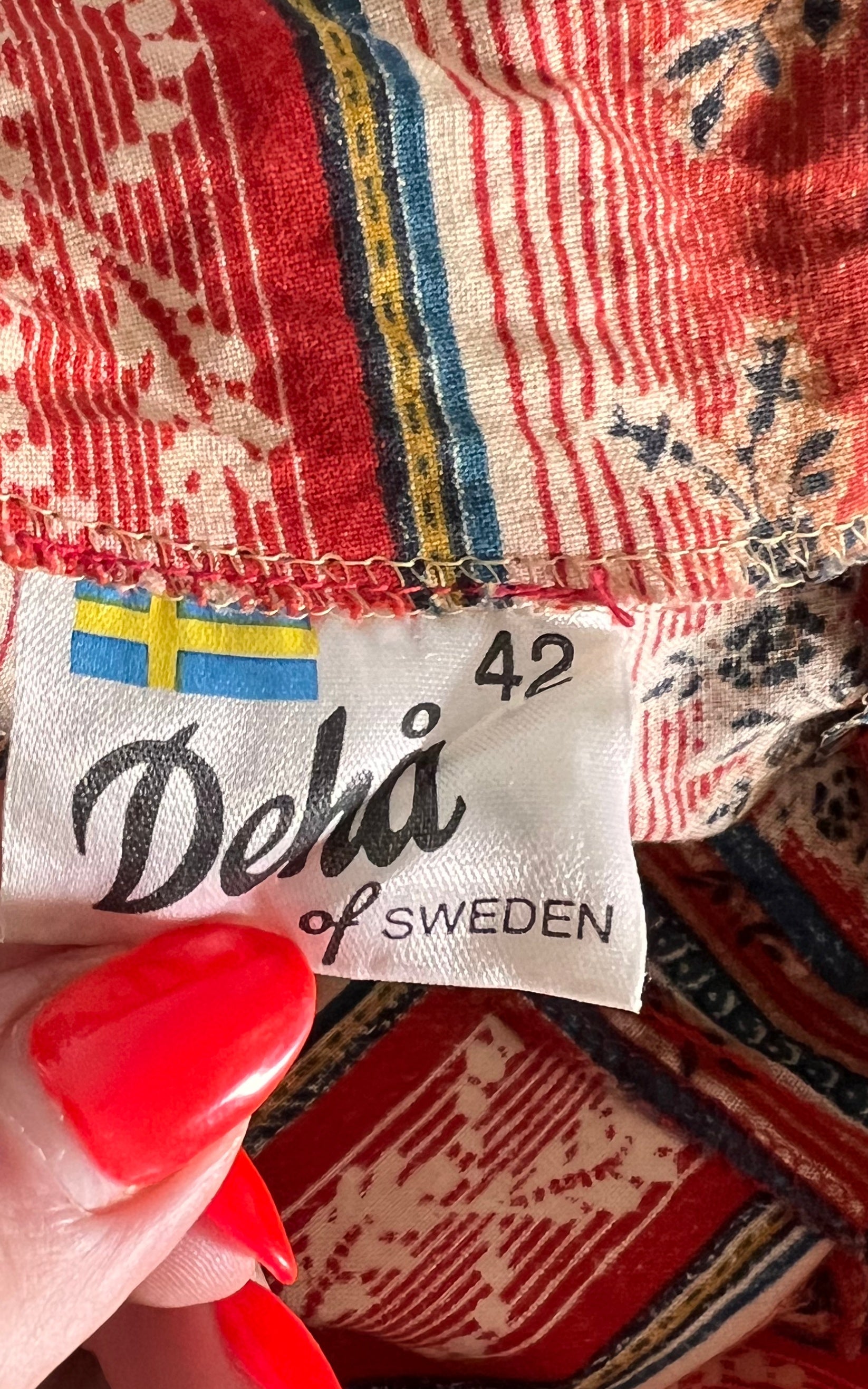 Vintage 70s Swedish Maxi Dress