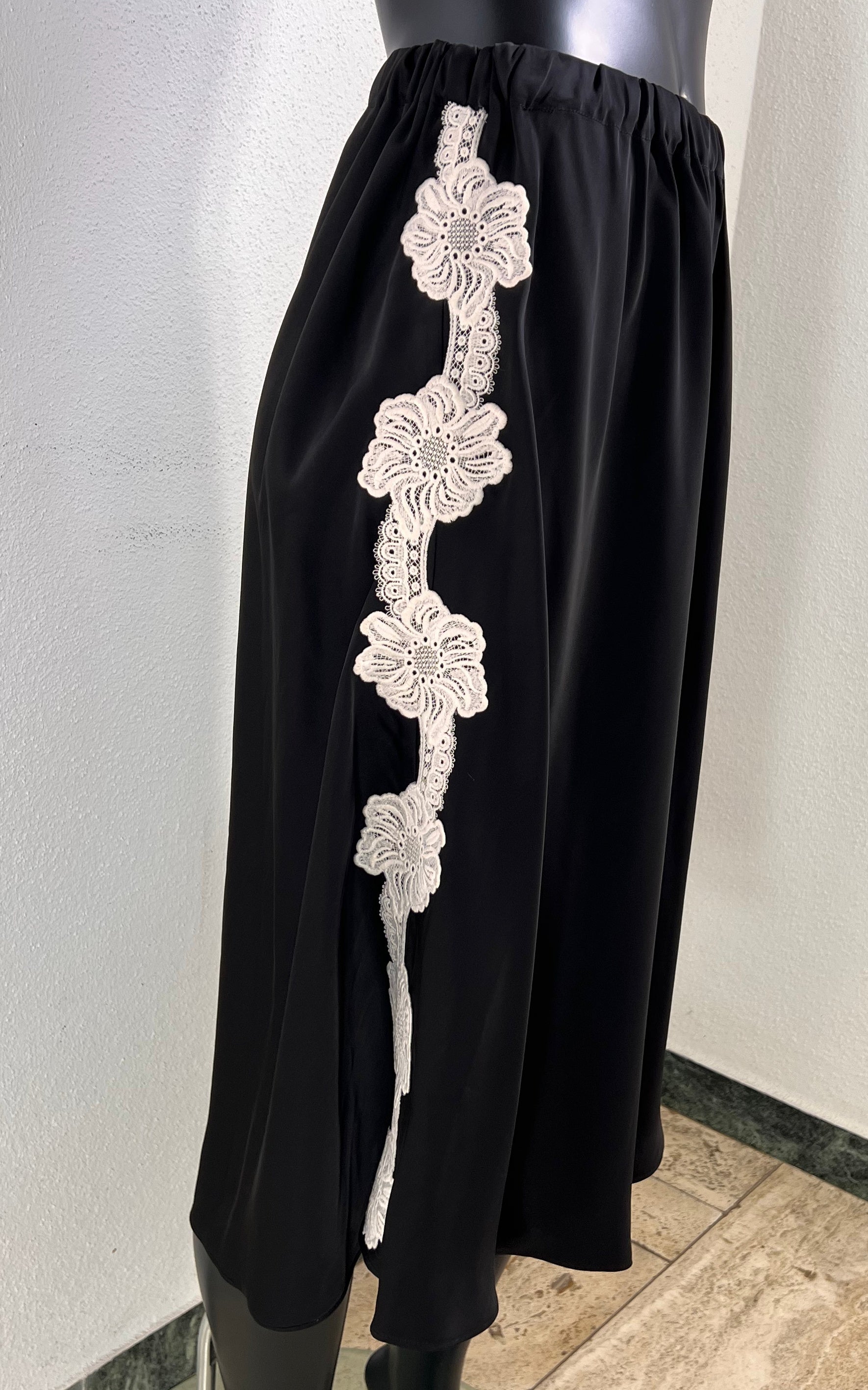 Jil Sander Lace Satin Lingerie Skirt SS2025