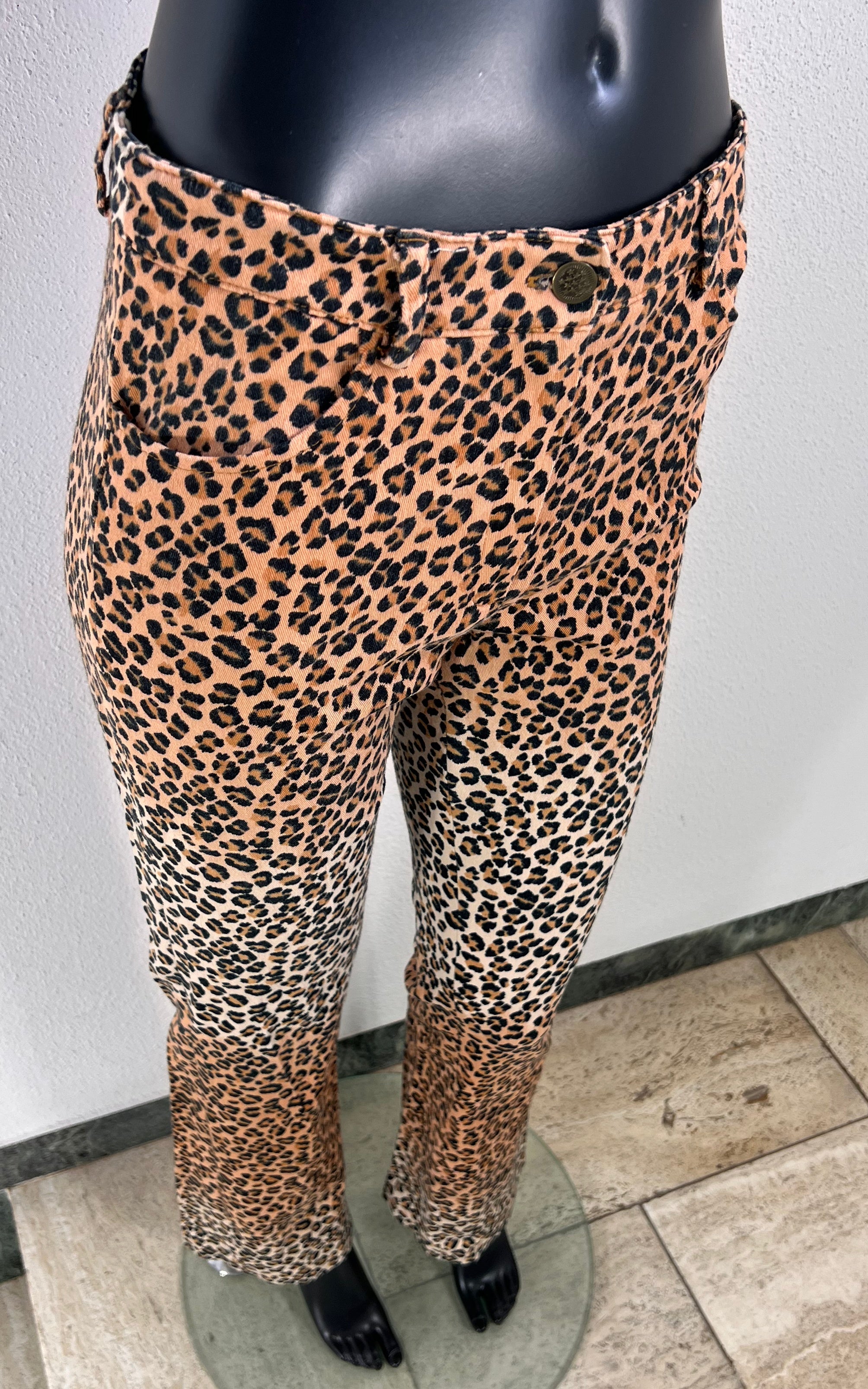 Vintage Morgan de Toi Leopard Denim Pants