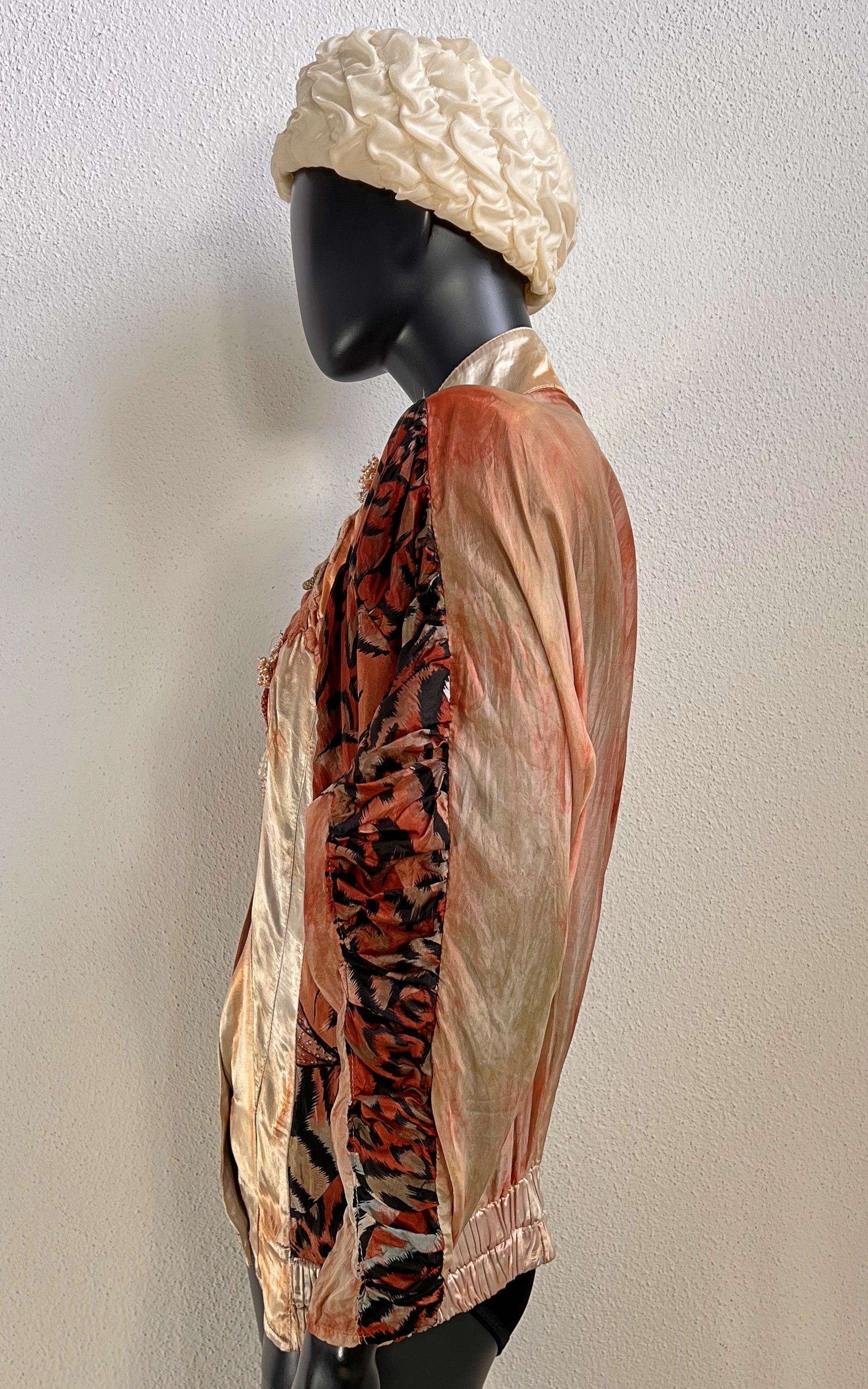 Vintage 80s Silk Embroidery Jacket