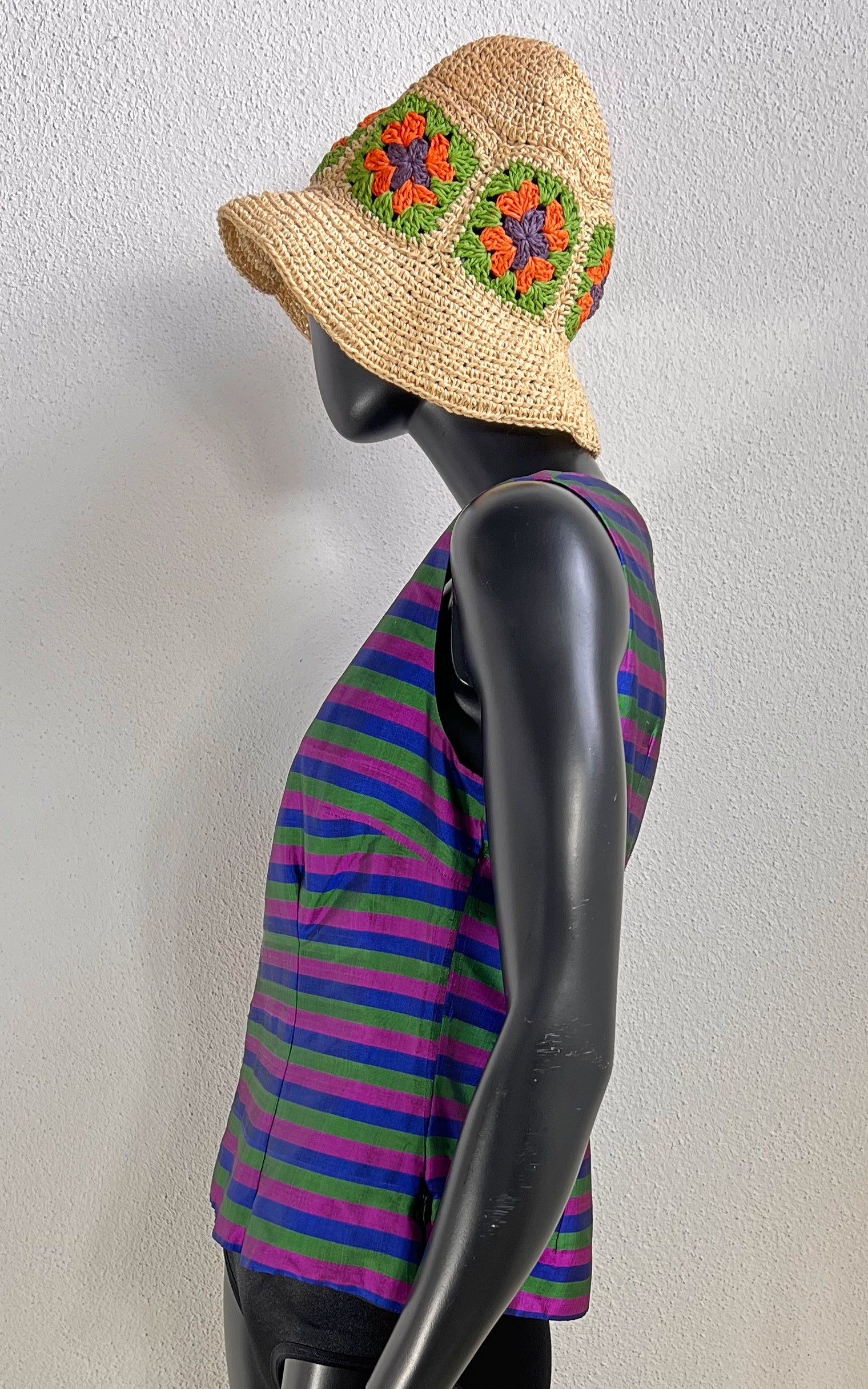 Vintage Rainbow Silk Top