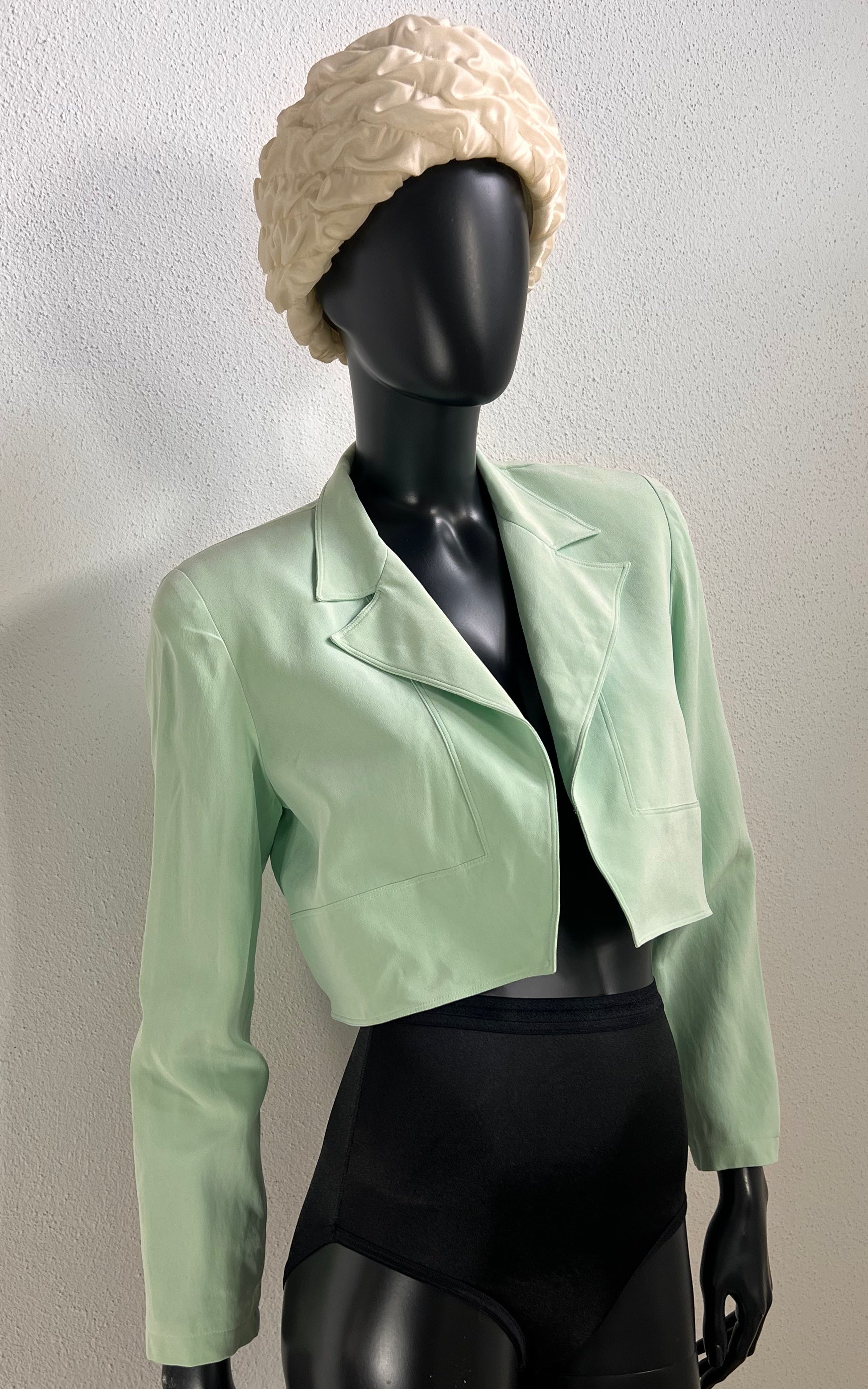 Vintage Mint Silk Tuxedo Jacket