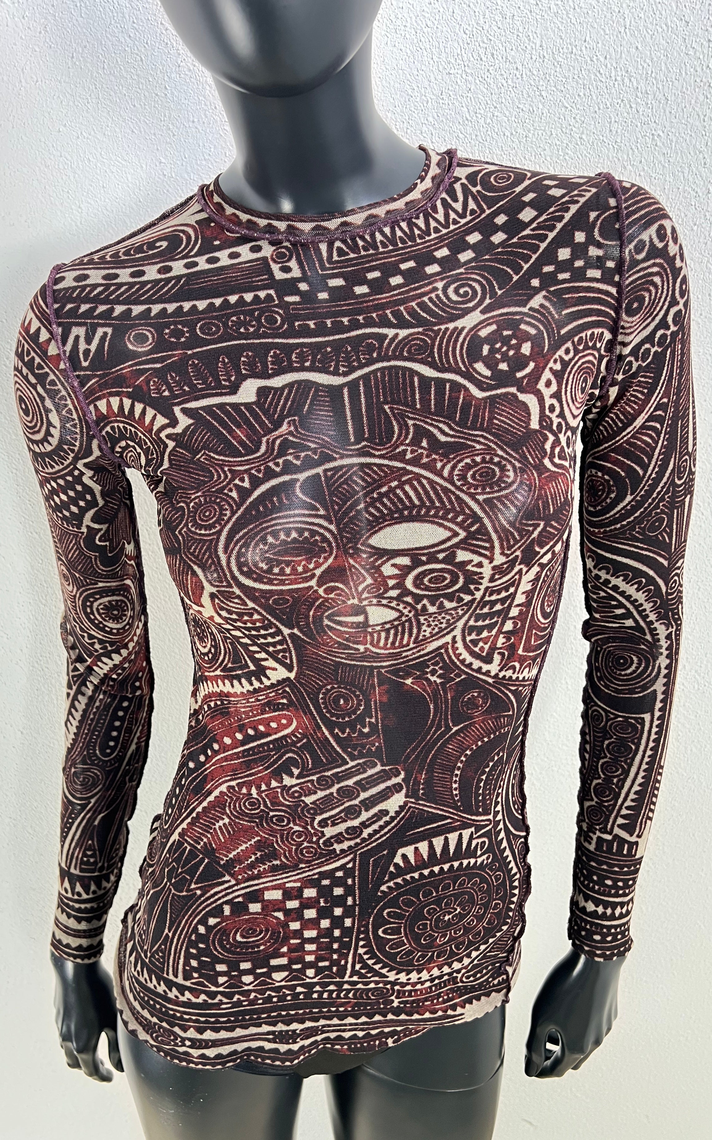 Vintage 90s African Mesh Top