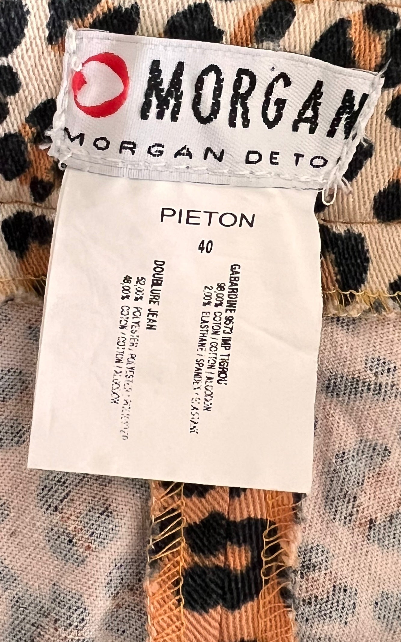 Vintage Morgan de Toi Leopard Denim Pants