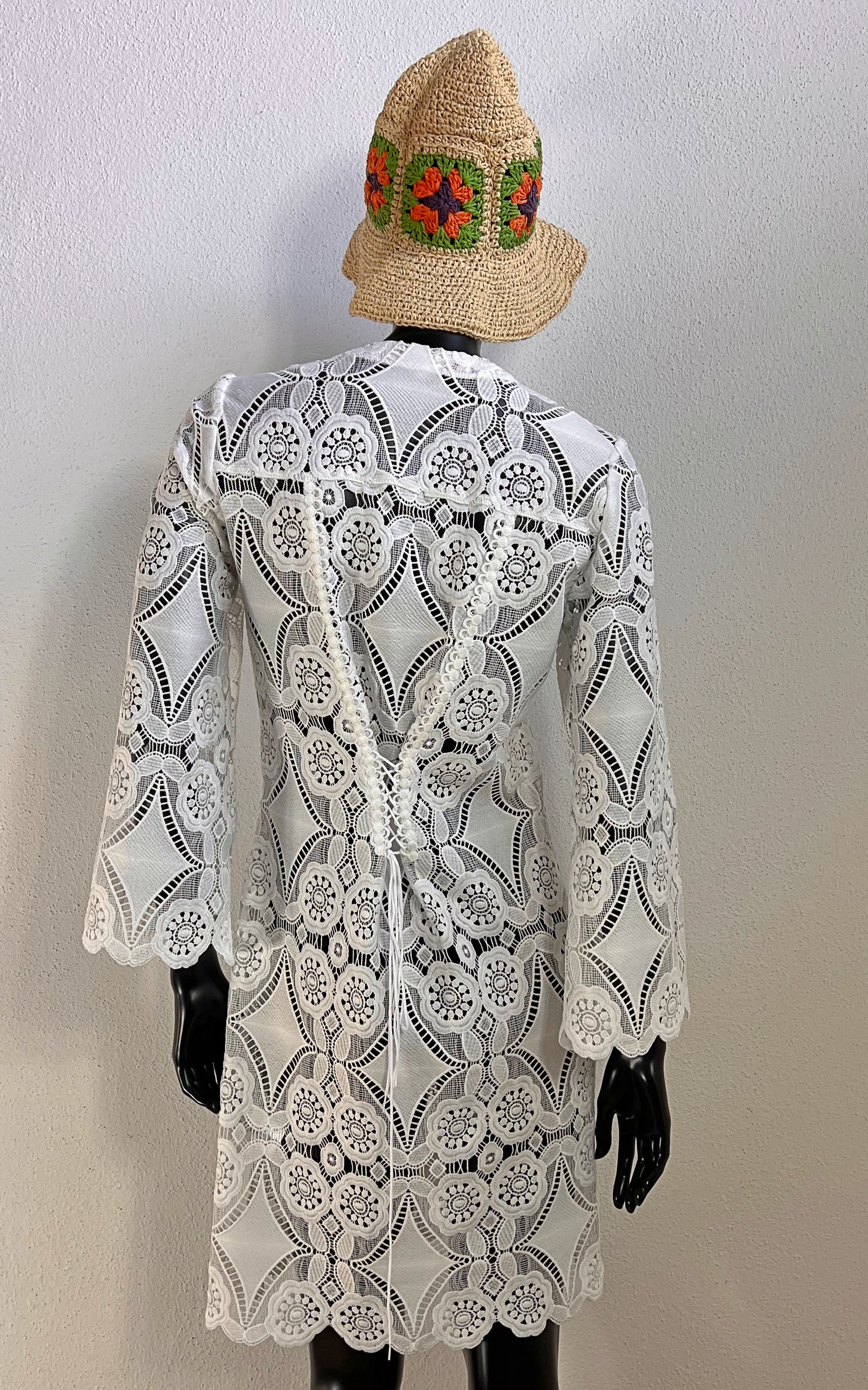 Valerie Khalfon Paris Crochet Style Lace Dress