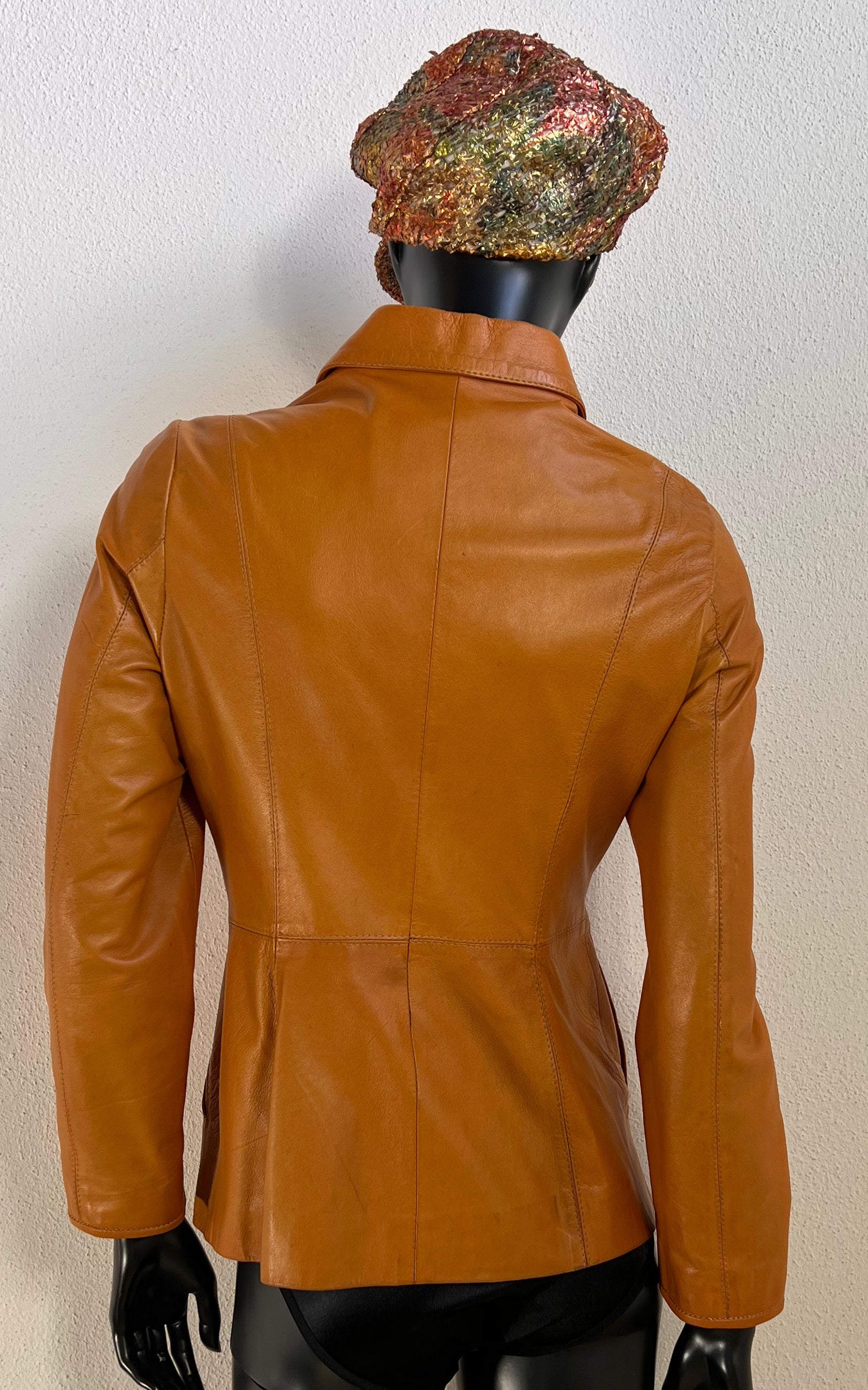 Vintage 70s Cognac Leather Jacket