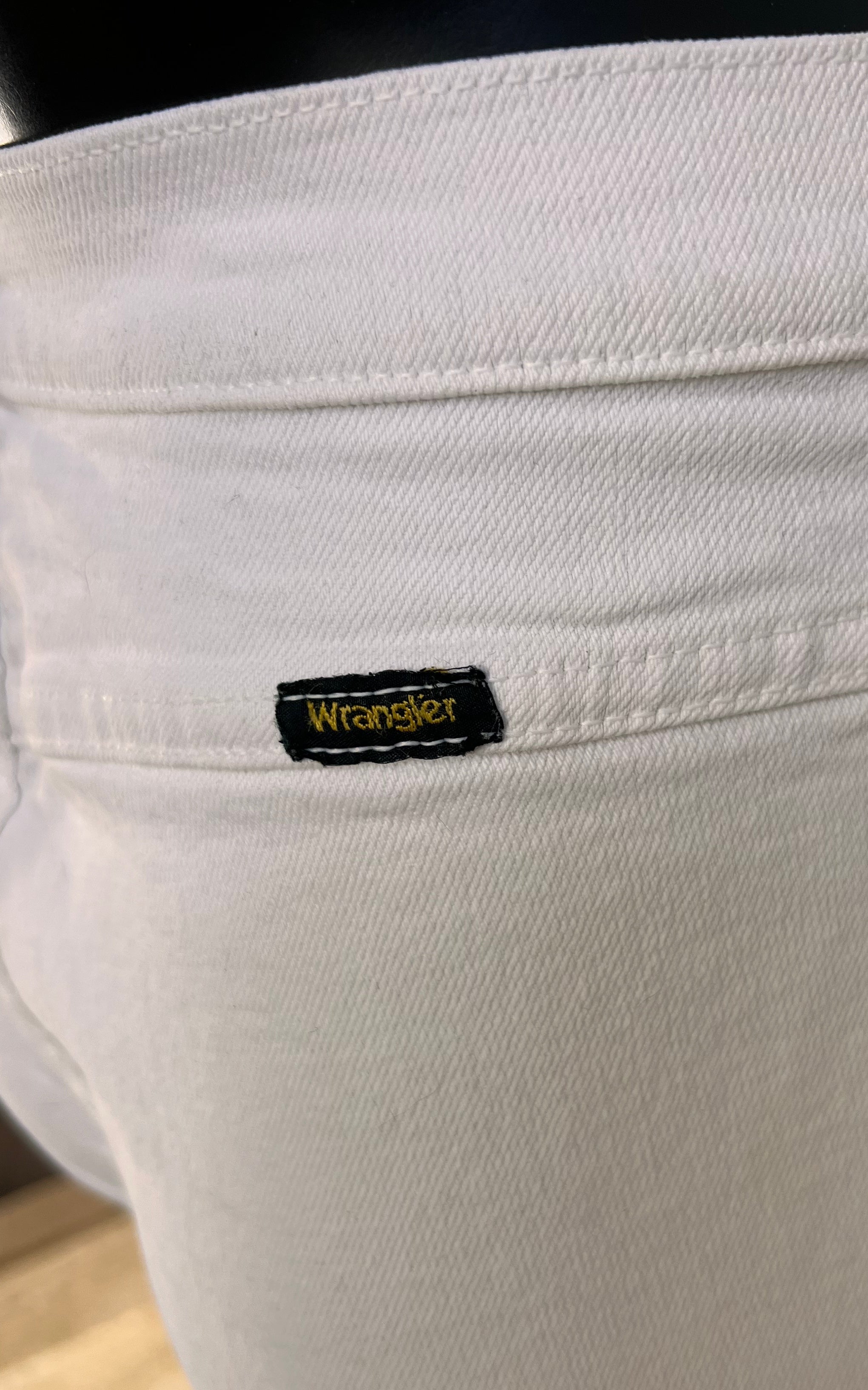 White Wrangler Flare Denim Pants
