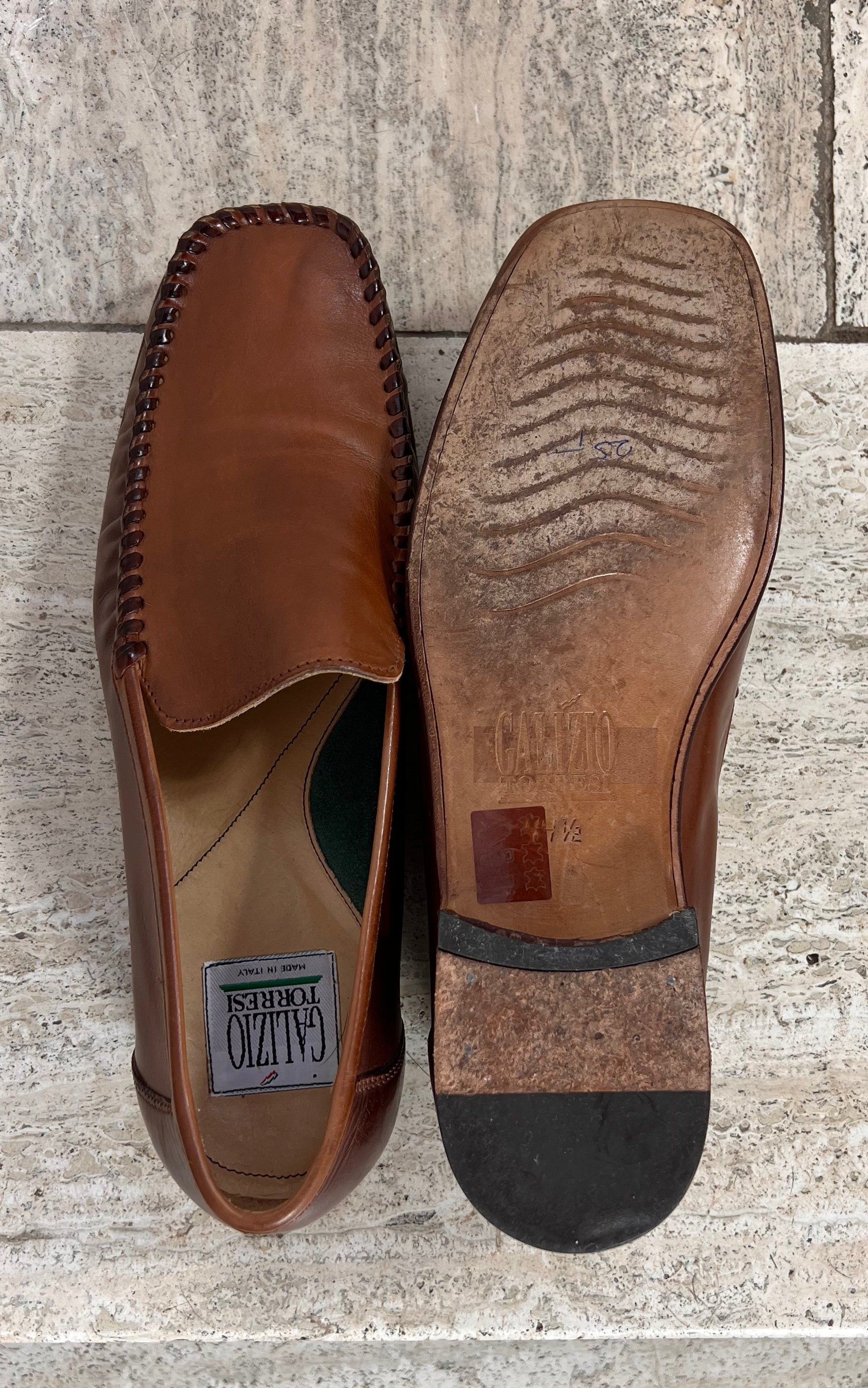 Vintage Galizio Torresi Leather Loafers 44,5