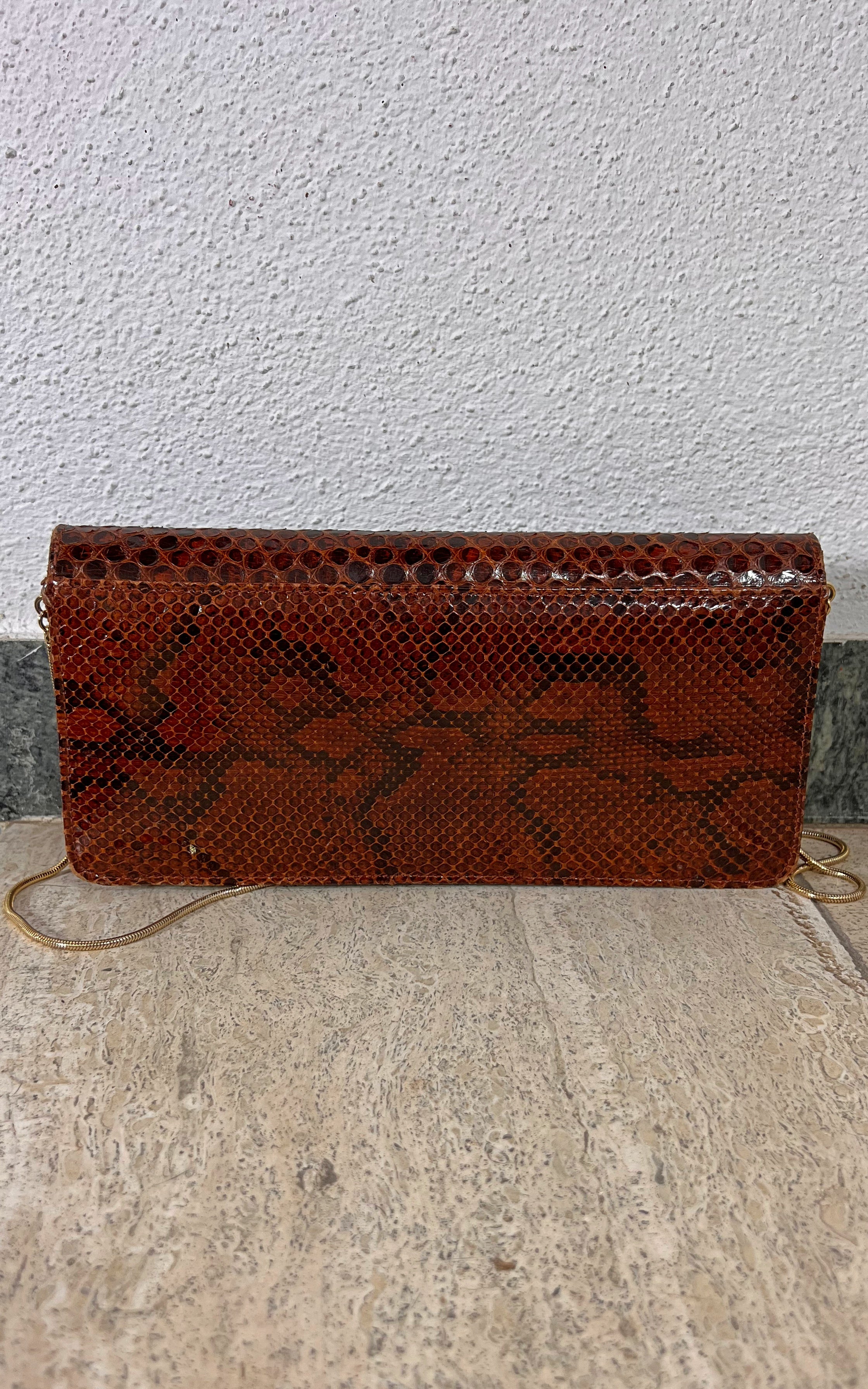 Vintage 70s Python Skin Bag