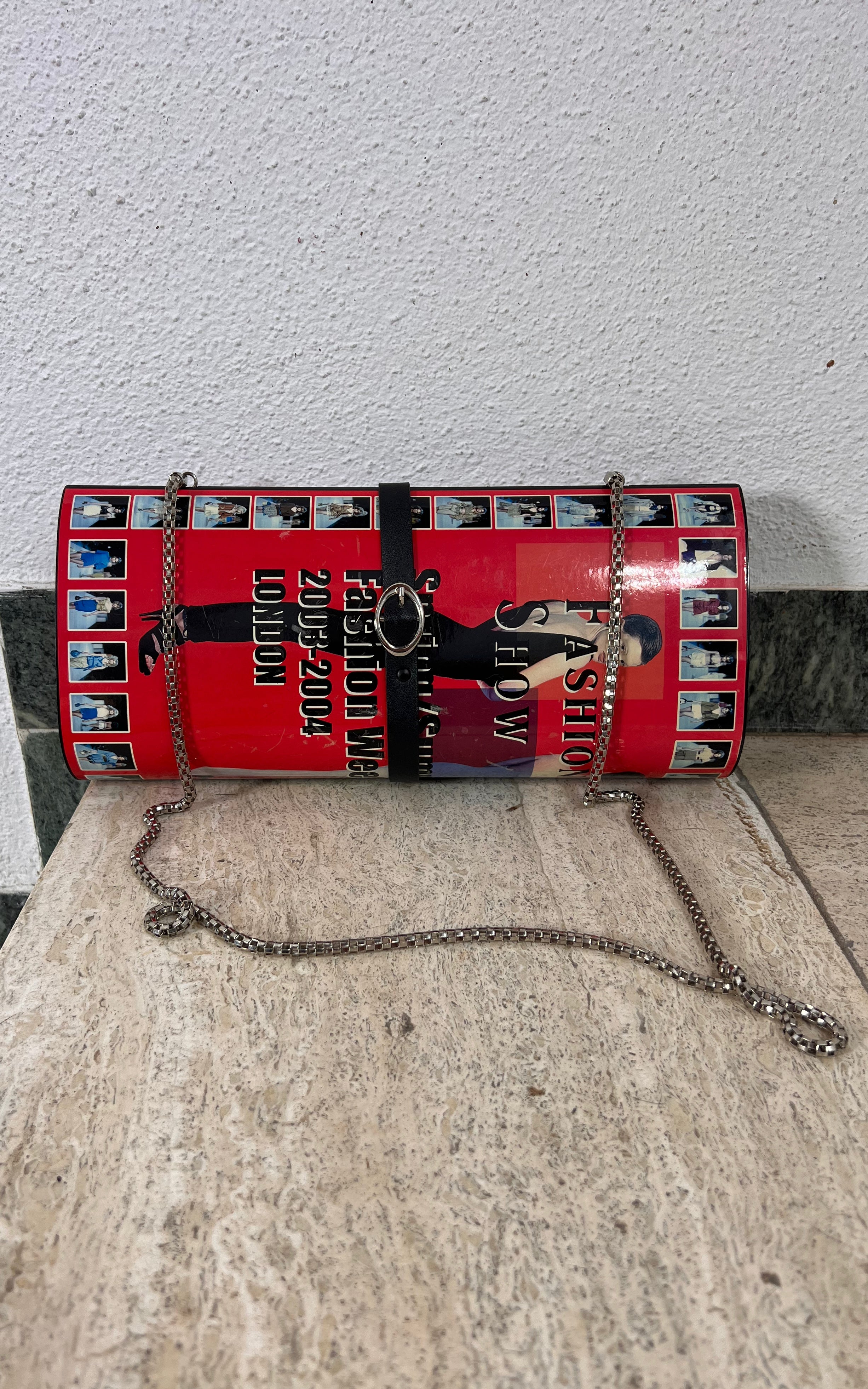 Rare Early 2000s ''Fashion Show'' Cylinder Bag London Fashion Week