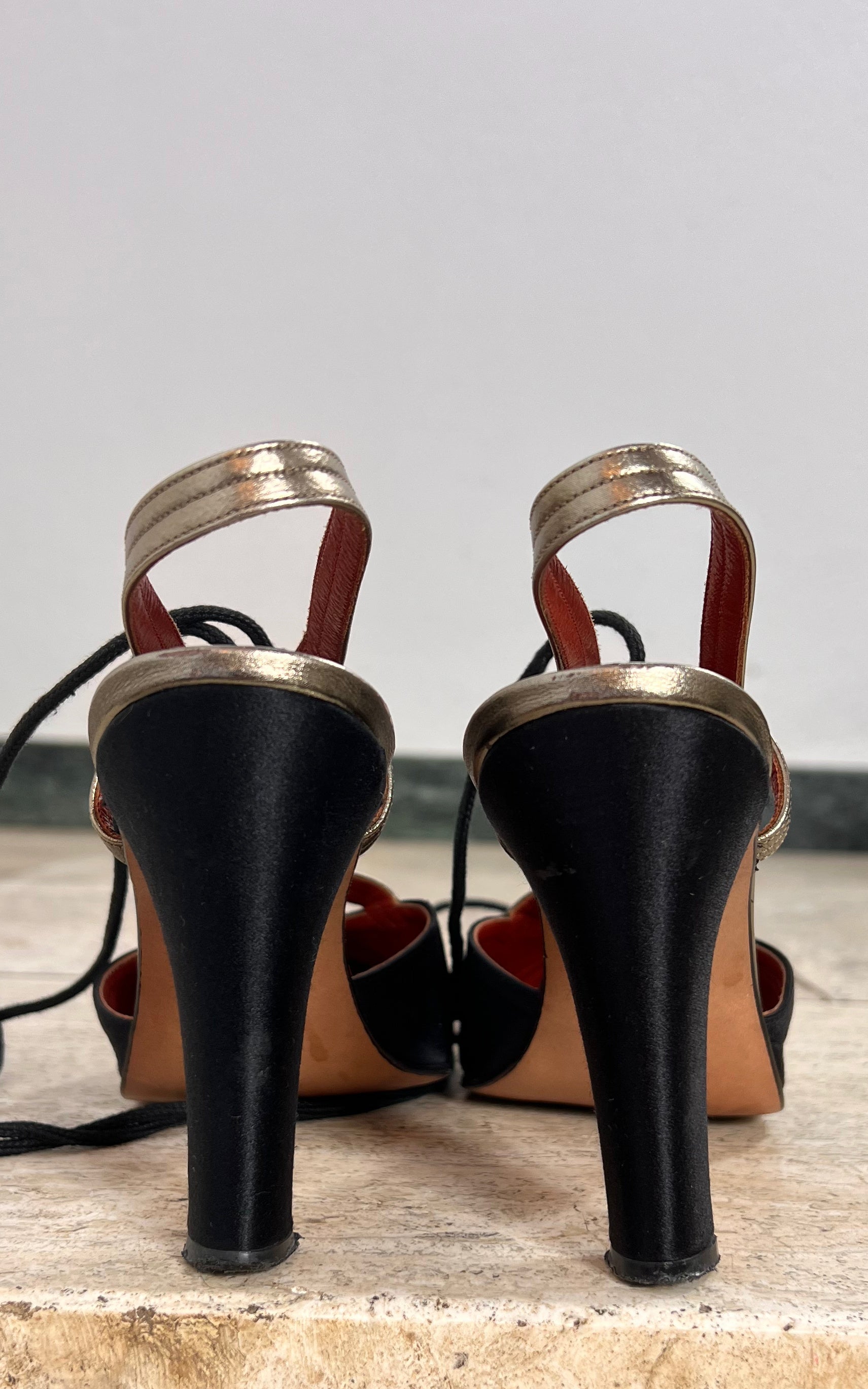 Vintage Yves Saint Laurent Silk Satin Heels 39/38