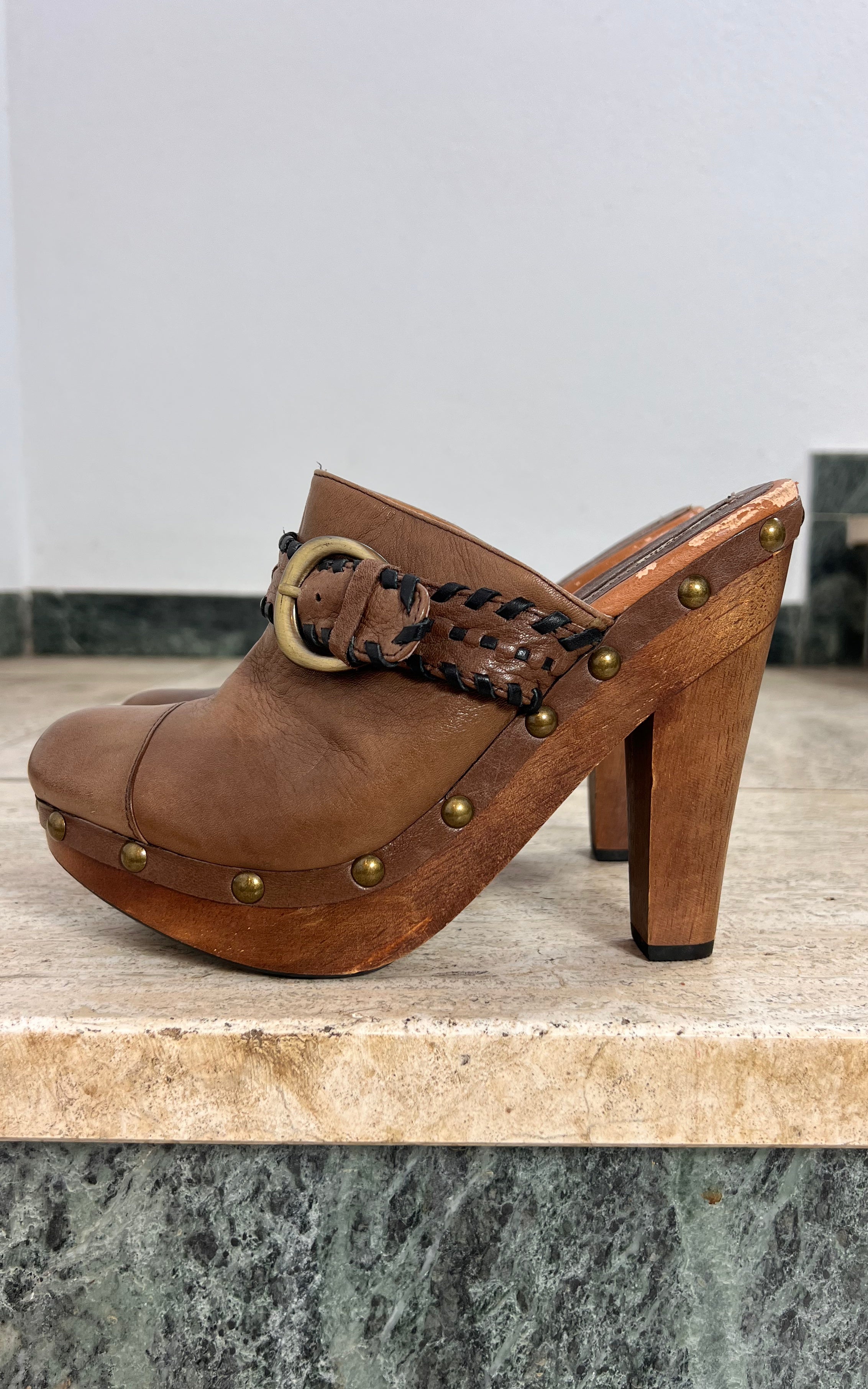 Vintage Early 2000 Buffalo London Platform Clogs 37