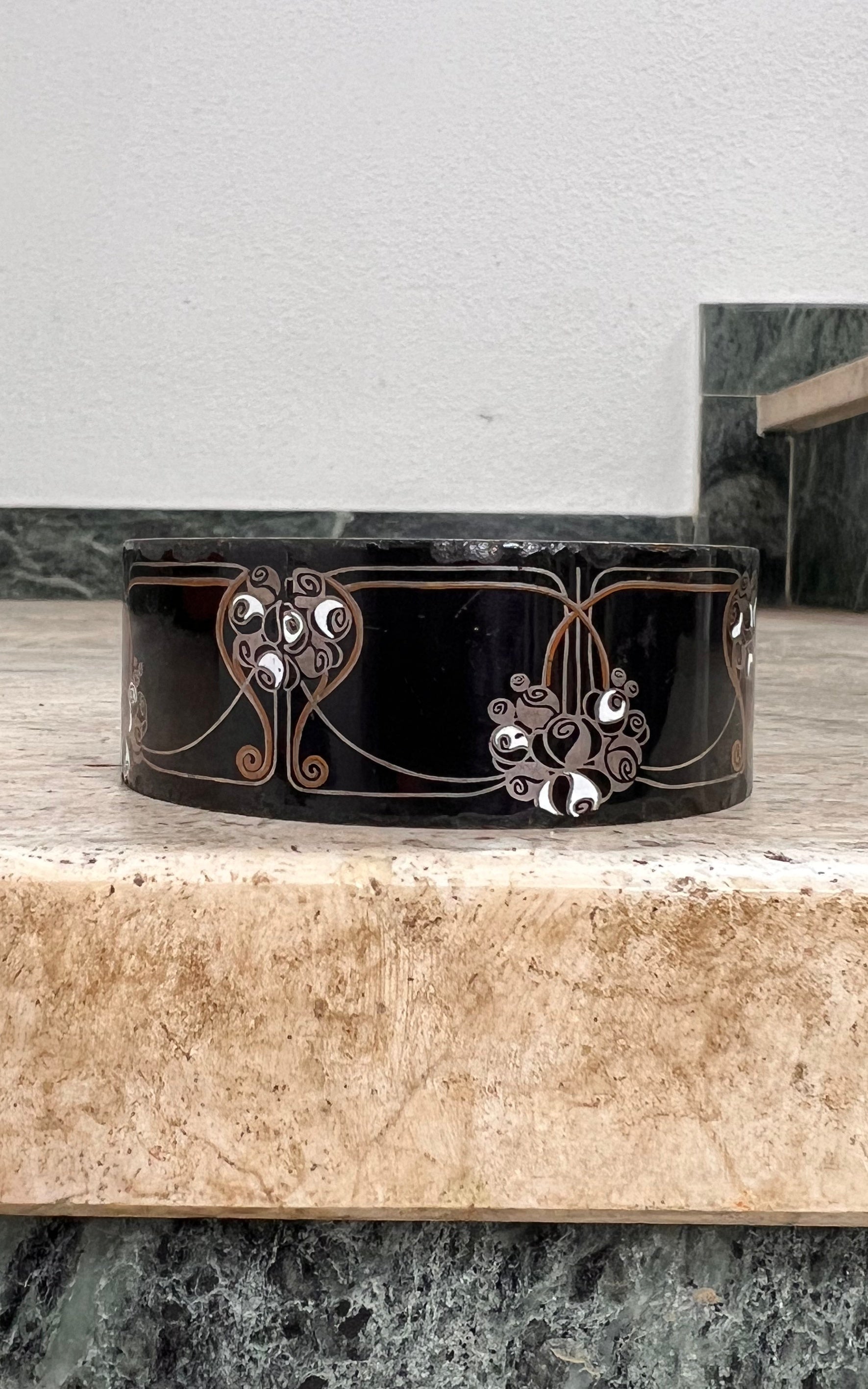 Vintage Michaela Frey Enamel Art Deco Armcuff