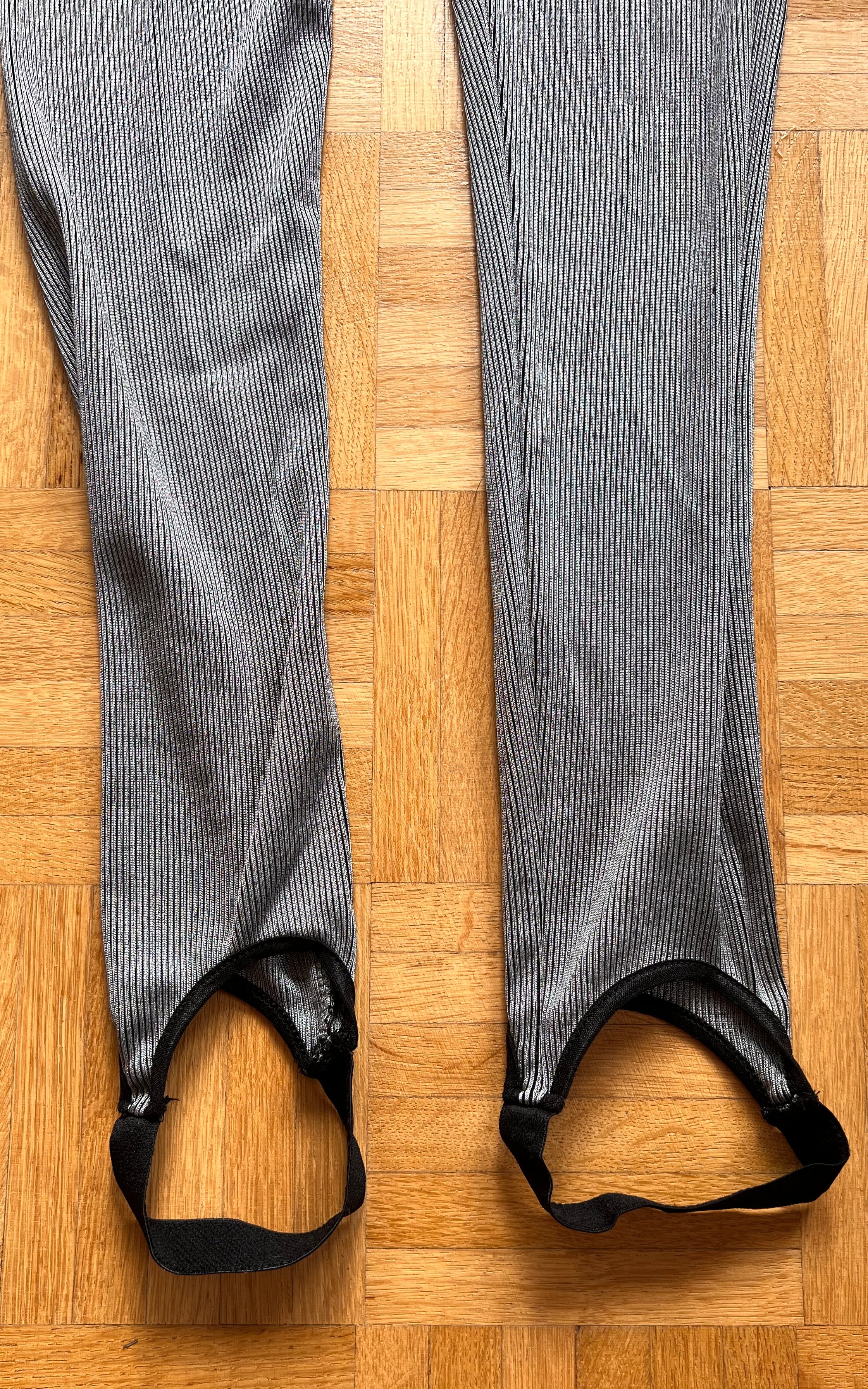 Pantaloni vintage con staffa argentata