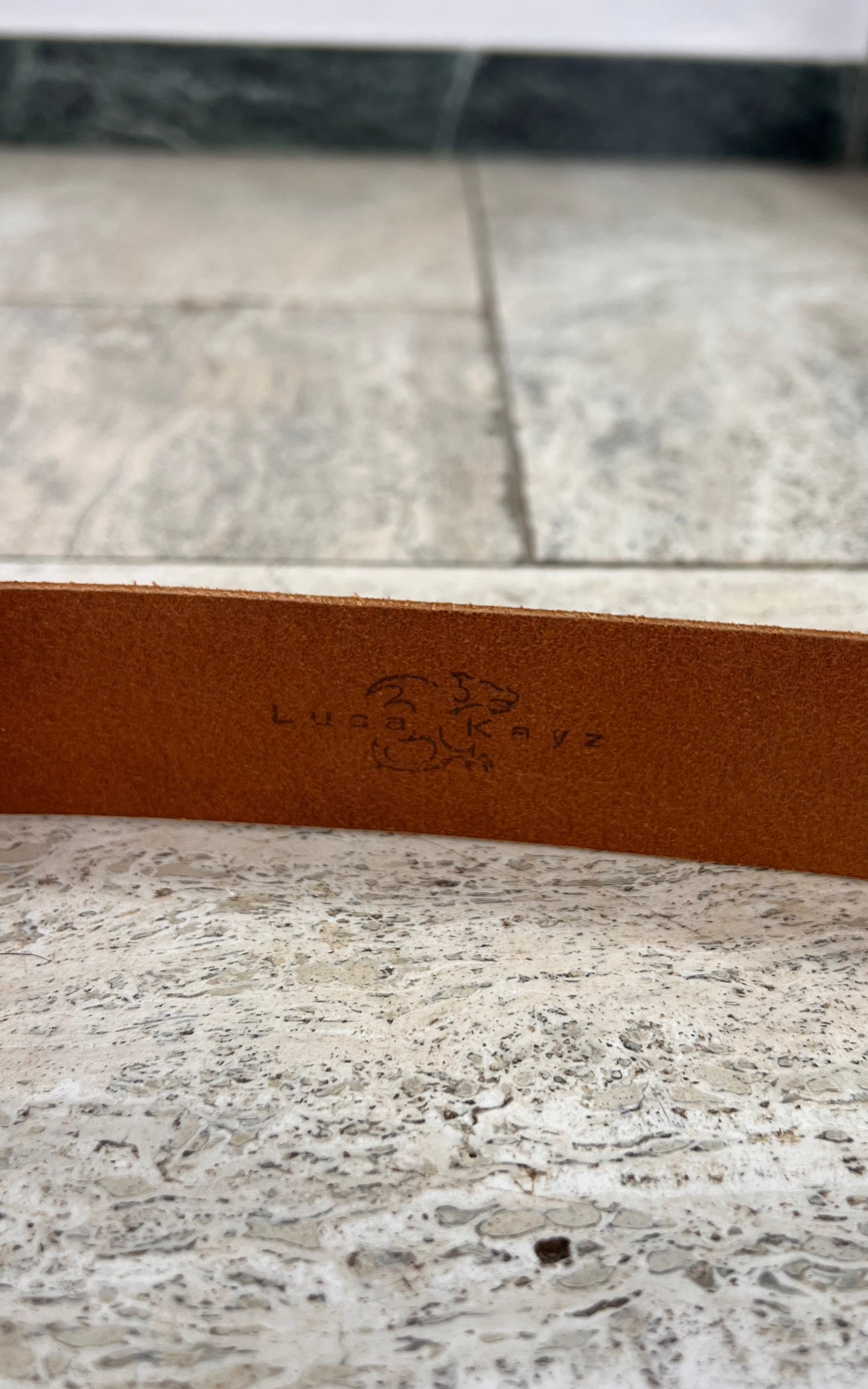 Vintage Luca Kayz Big Stone Buckle Belt