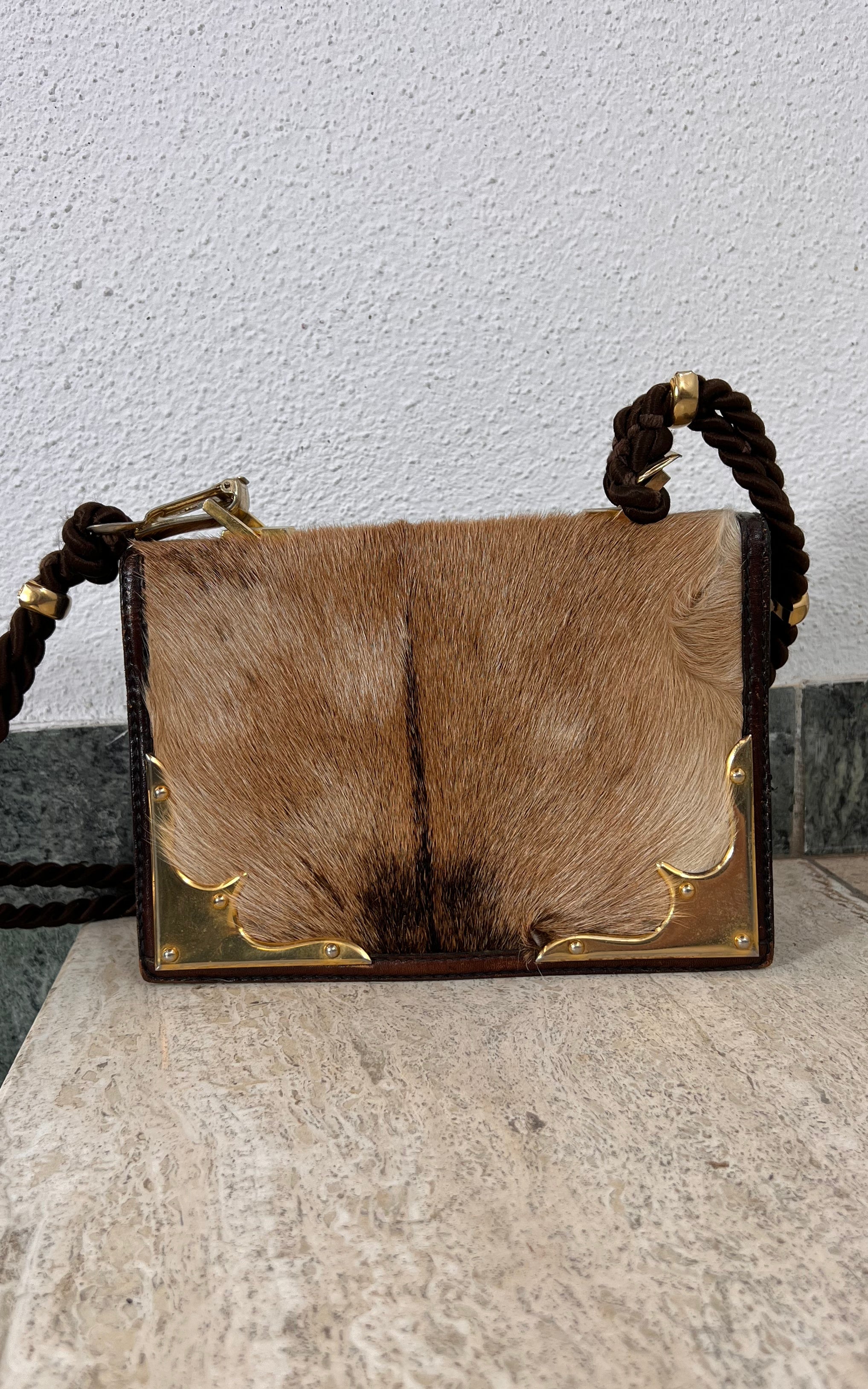 Vintage Goat Hair Shoulder Bag