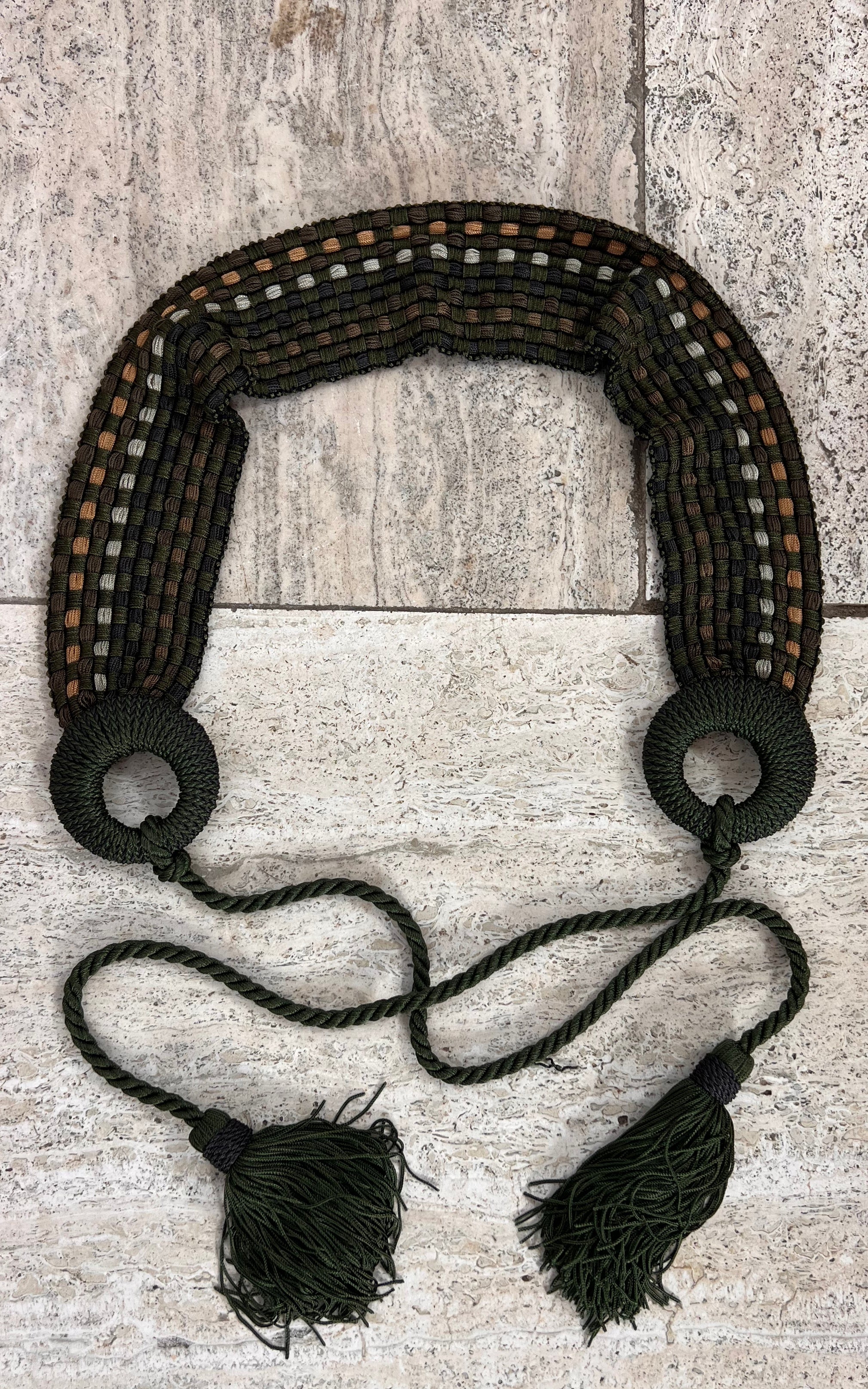 Vintage 70s Silk Tassel Belt ( Yves Saint Laurent )