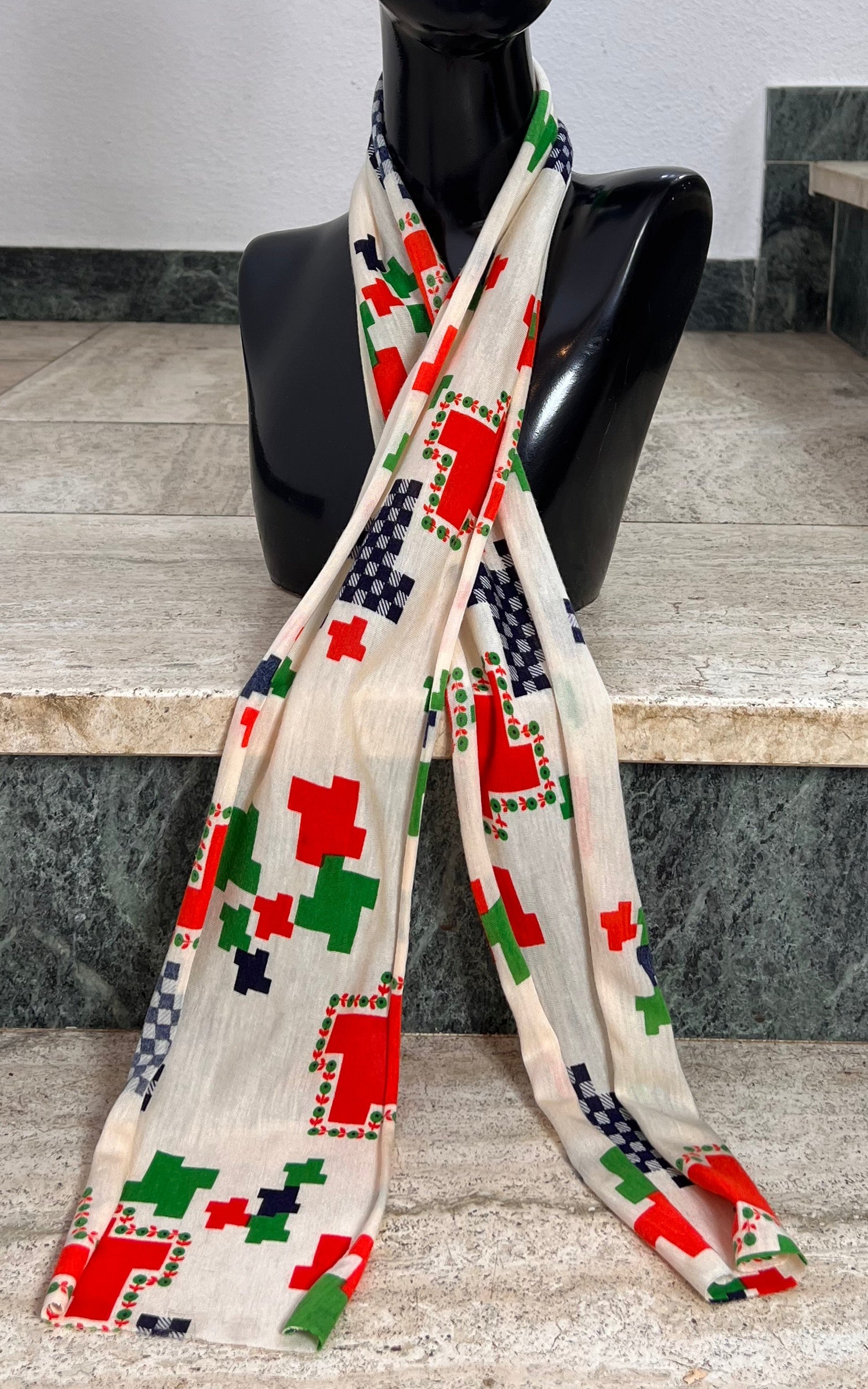 Vintage 70s Skinny Scarf